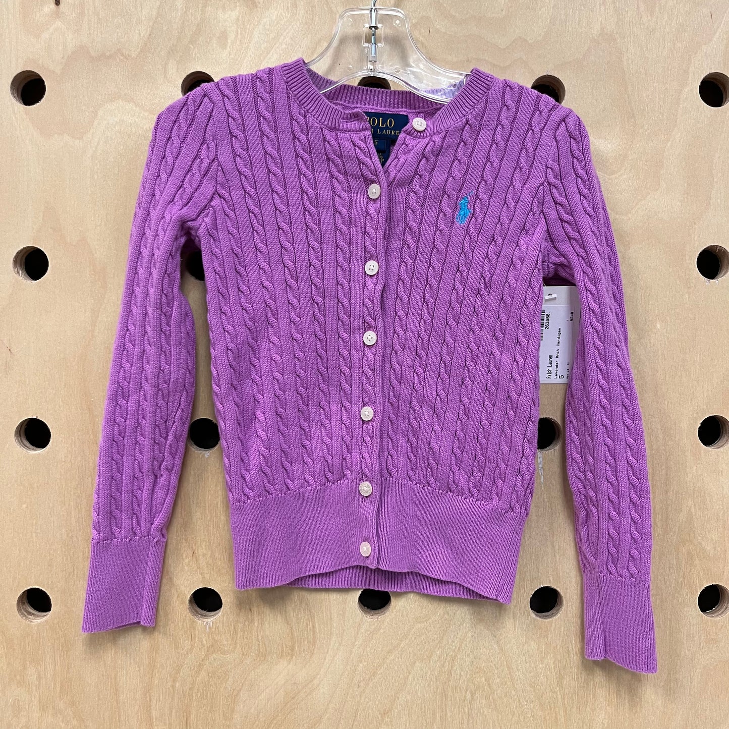 Lavender Knit Cardigan