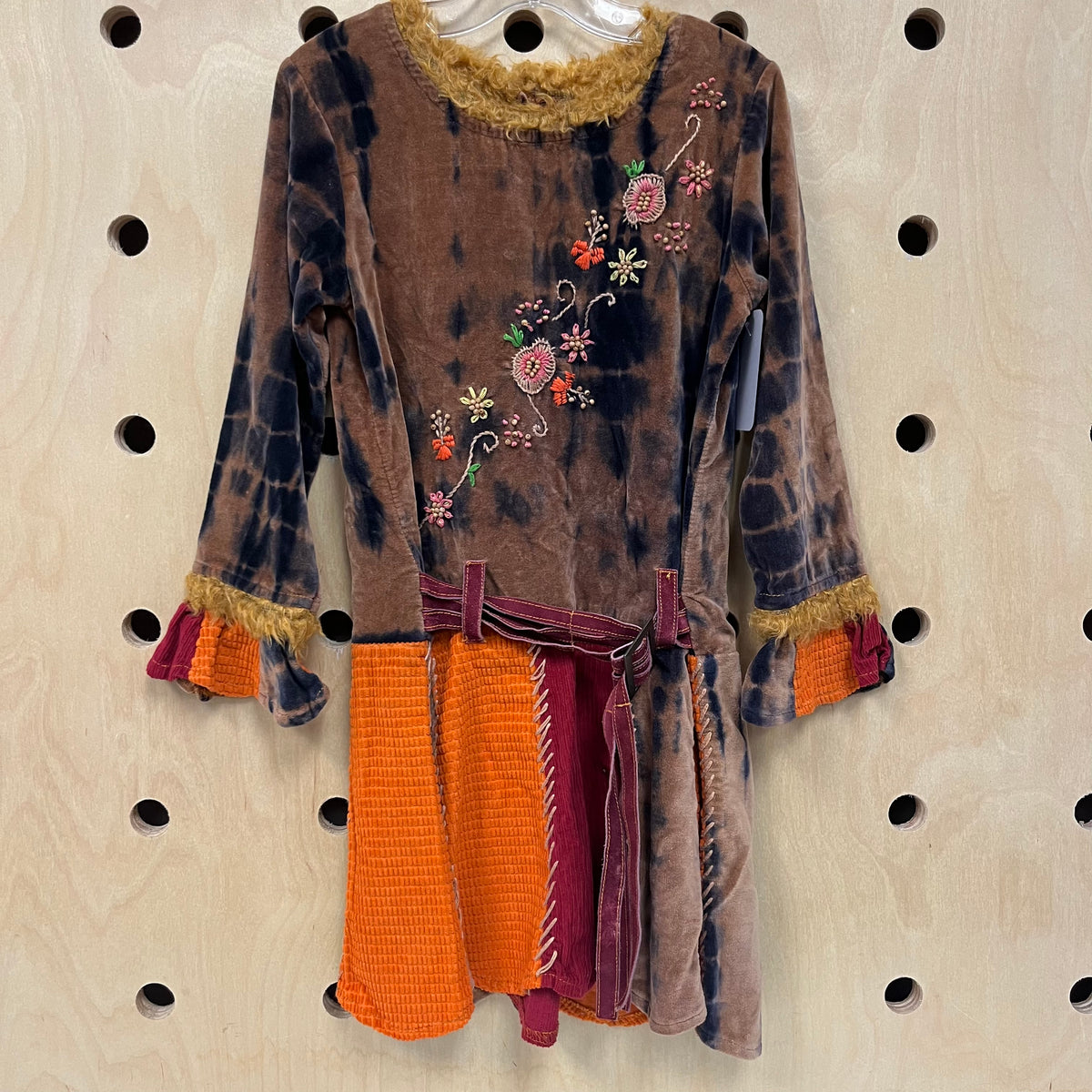 Brown Floral Eclectic Dress