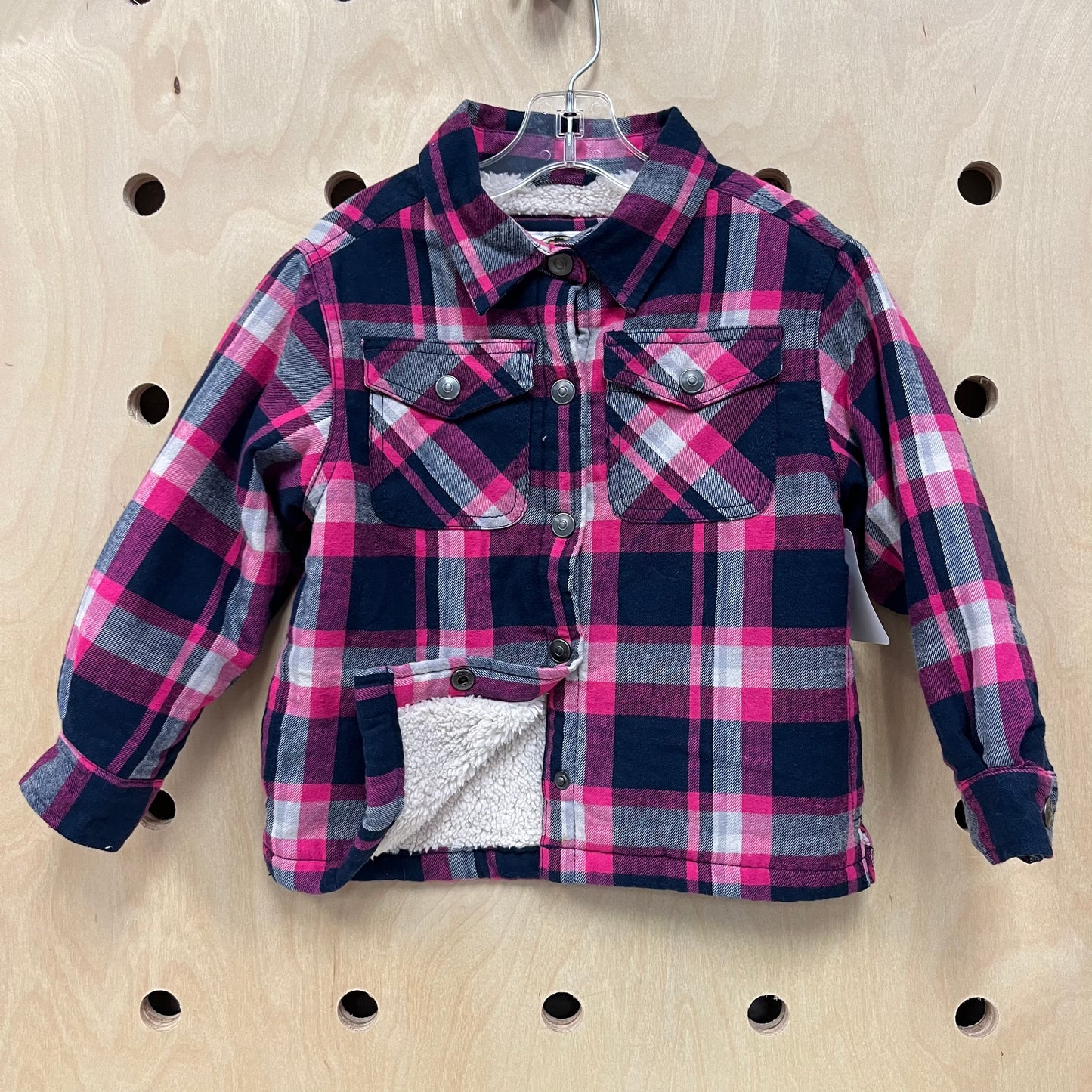 Pink Plaid Lined Jacket