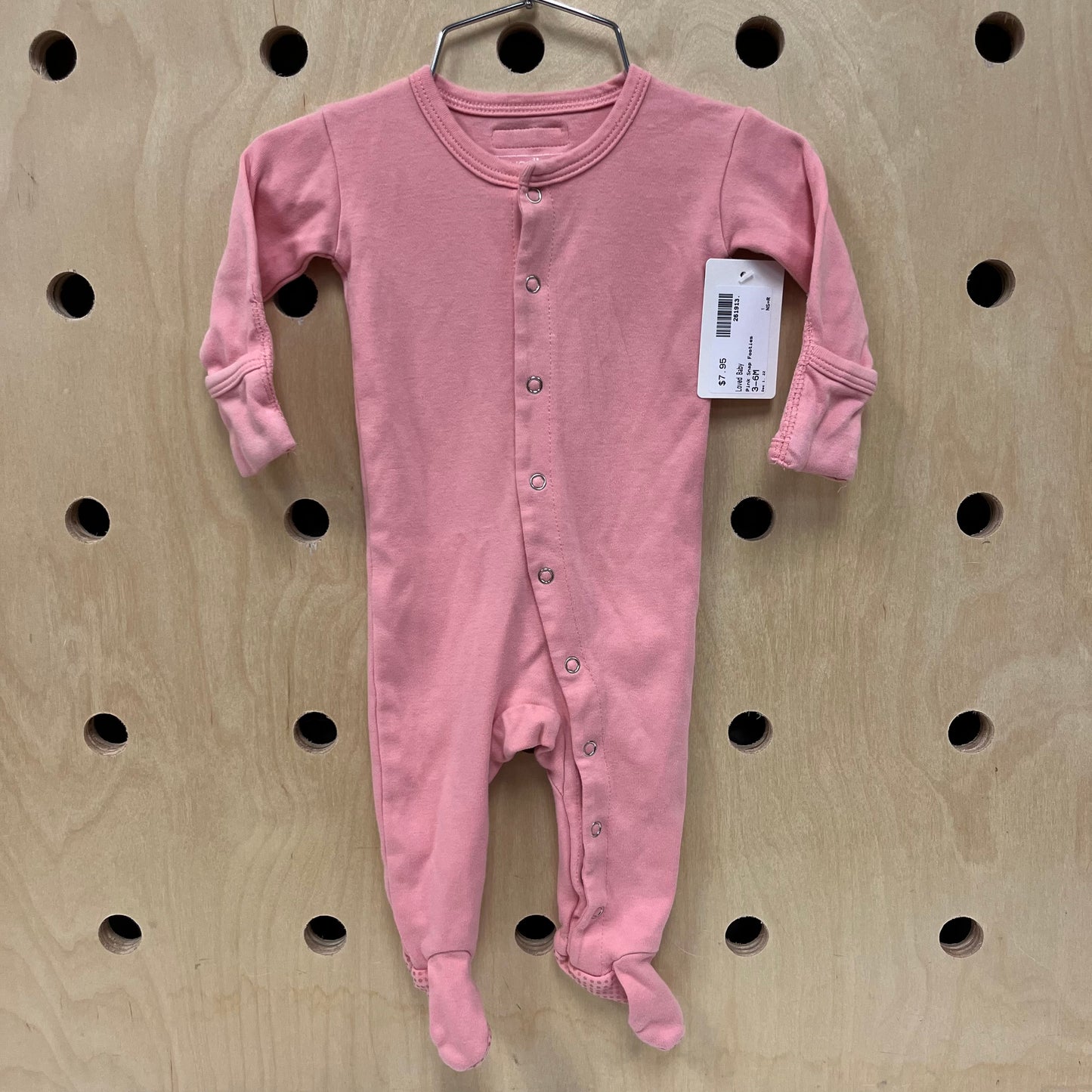 Pink Snap Footies