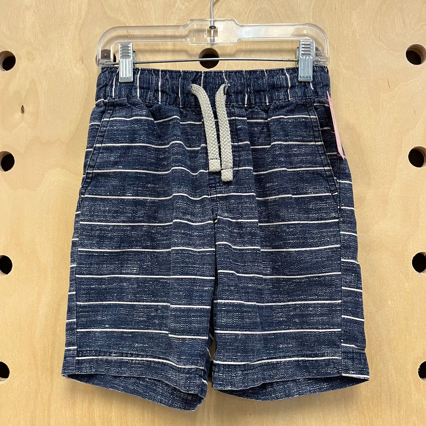 Blue + White Drawstring Shorts