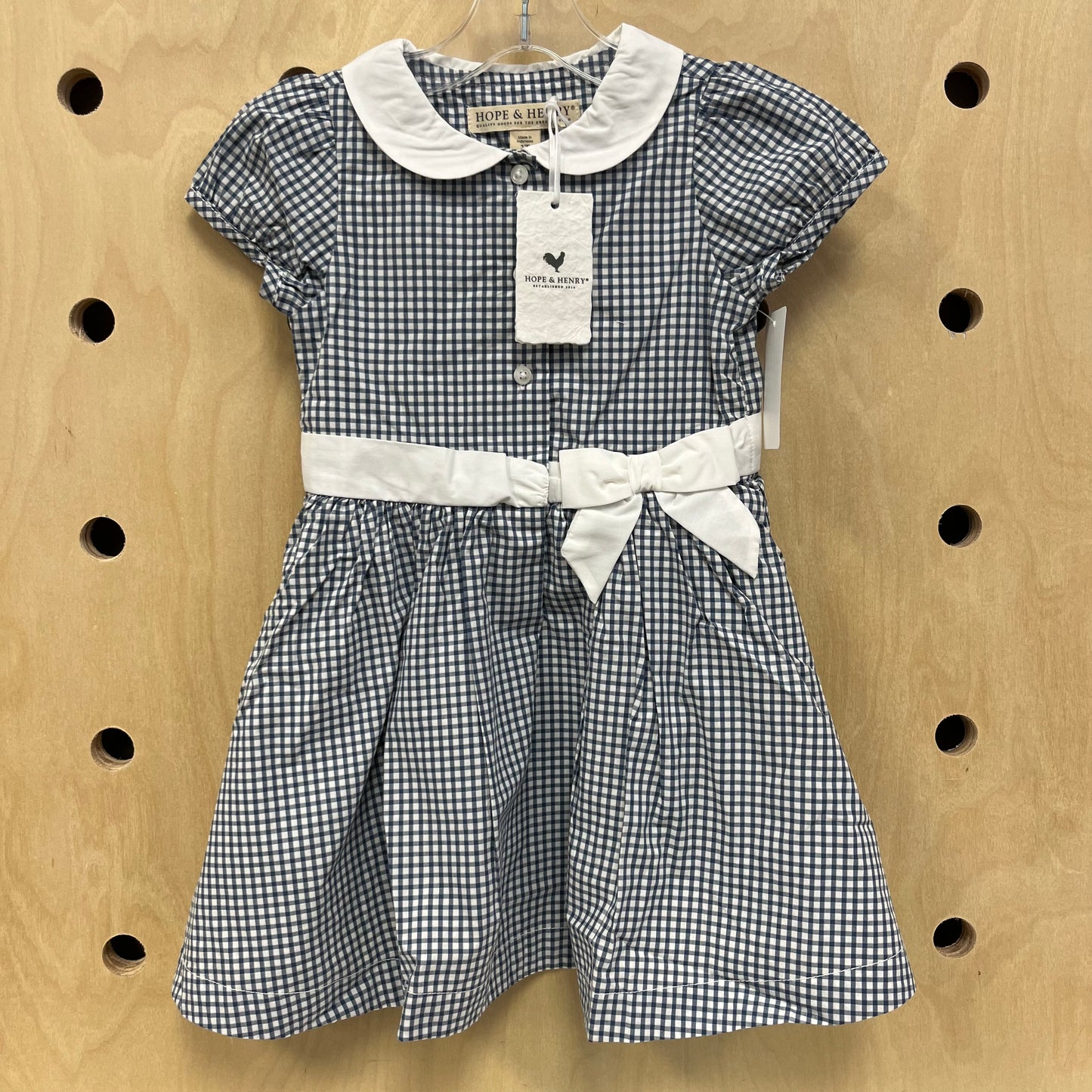 Blue + White Gingham Dress NEW