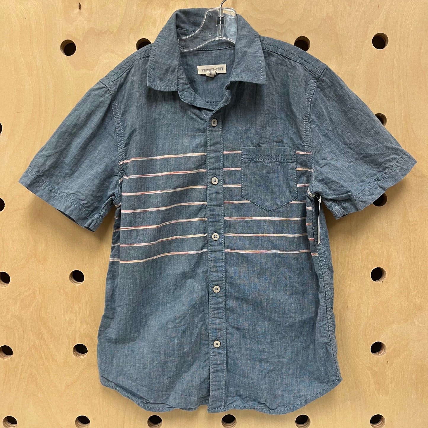 Chambray Striped Button Up