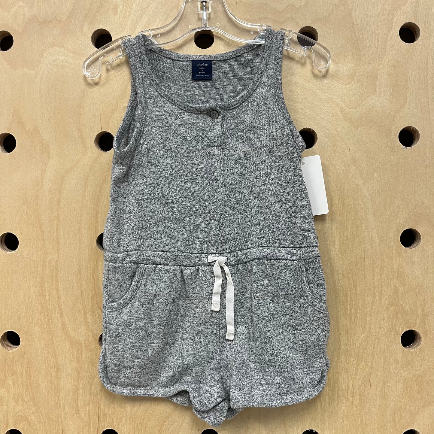 Grey Heathered Romper