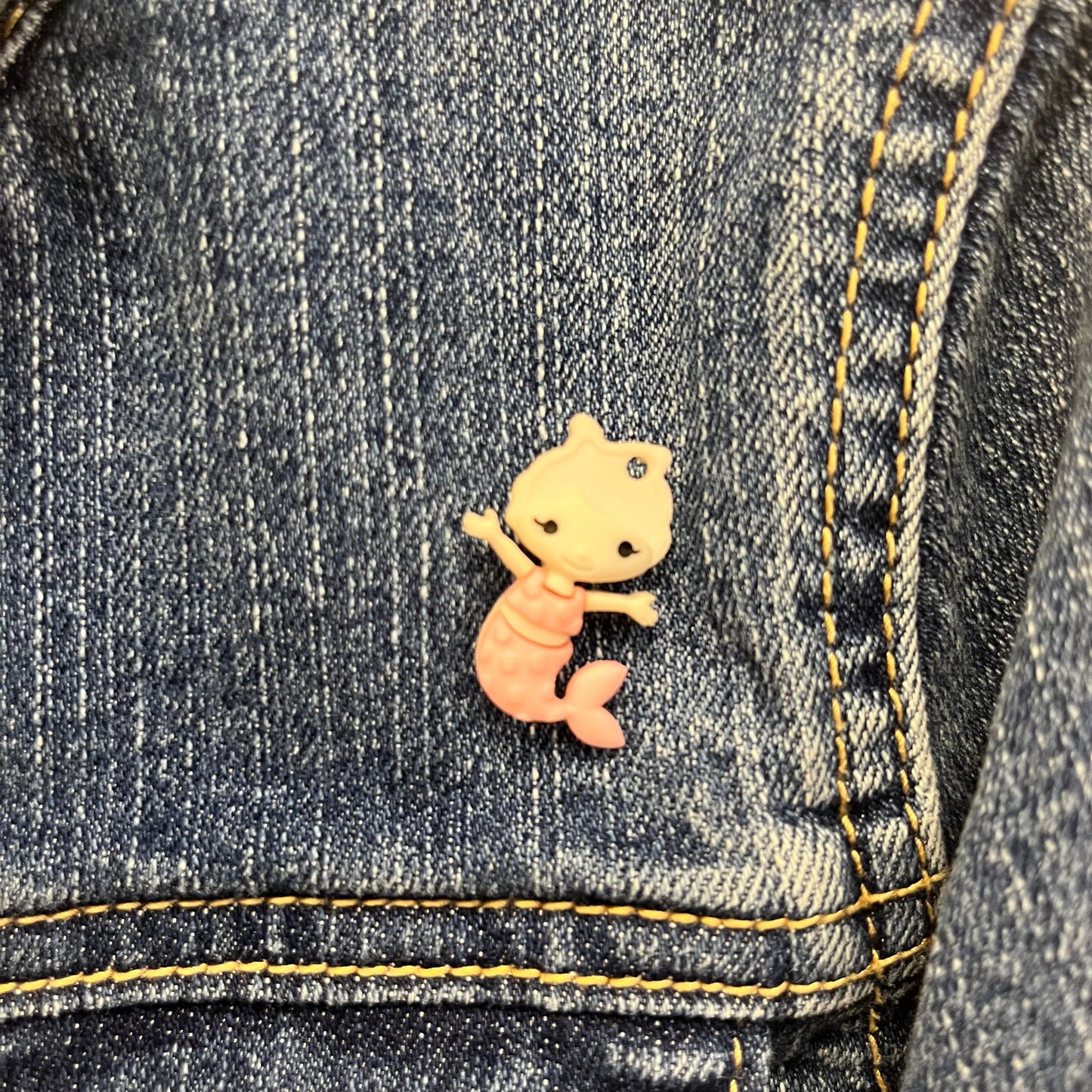 Mermaid Pin Denim Jacket