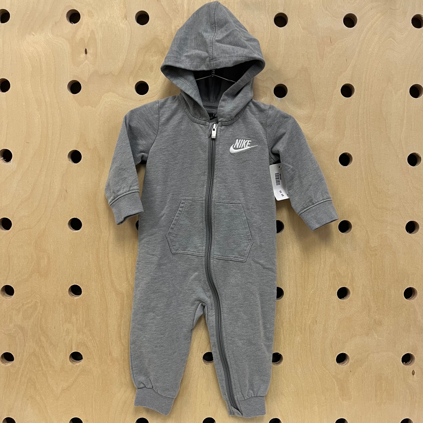 Grey Zippered Hoodie Romper