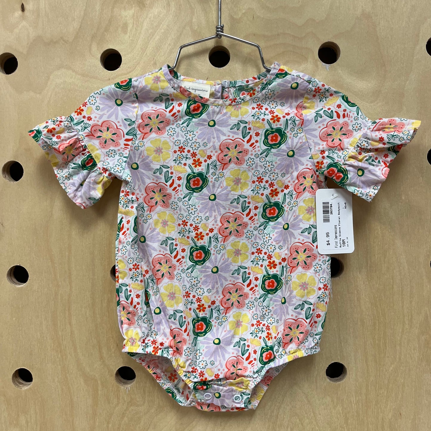 Ruffle Sleeve Floral Bodysuit