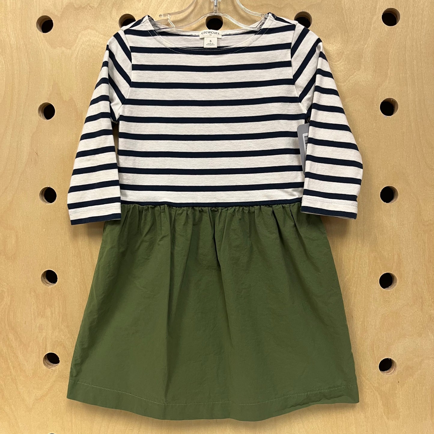 Blue Striped/Green Dress