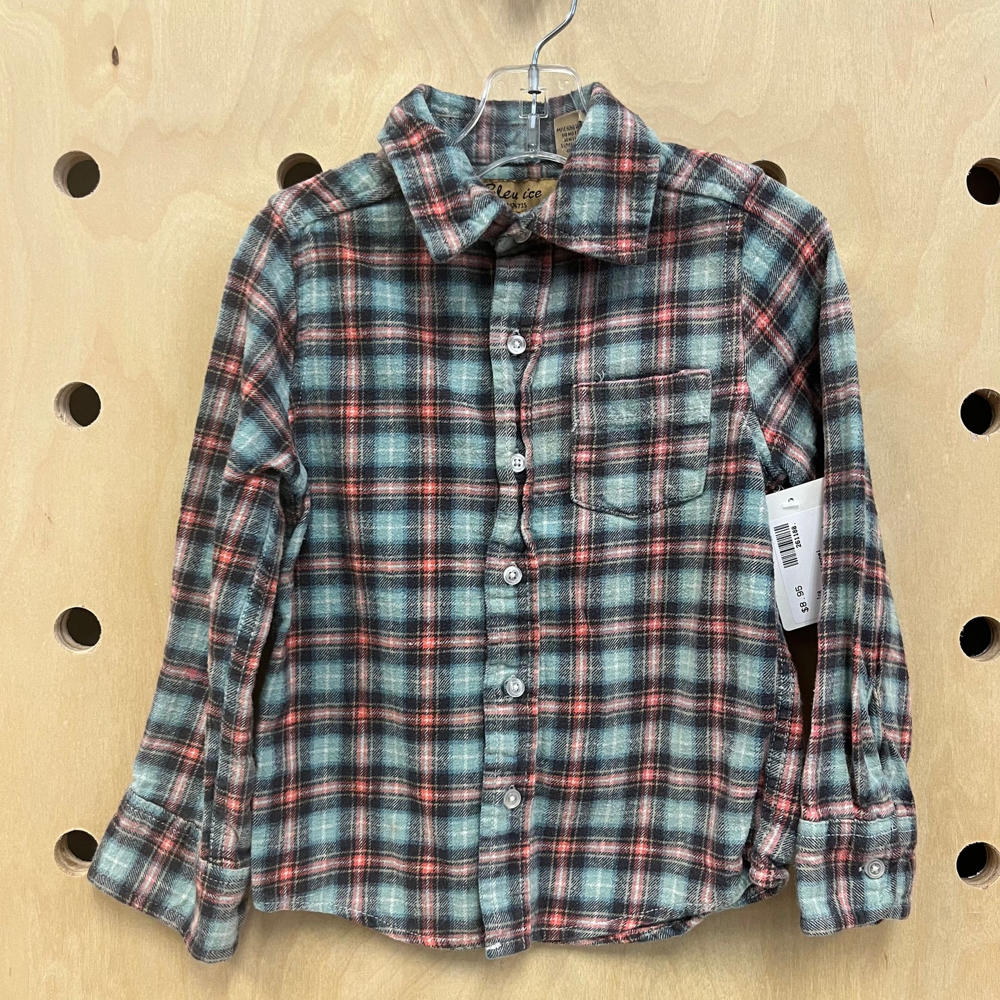 Teal + Pink Flannel