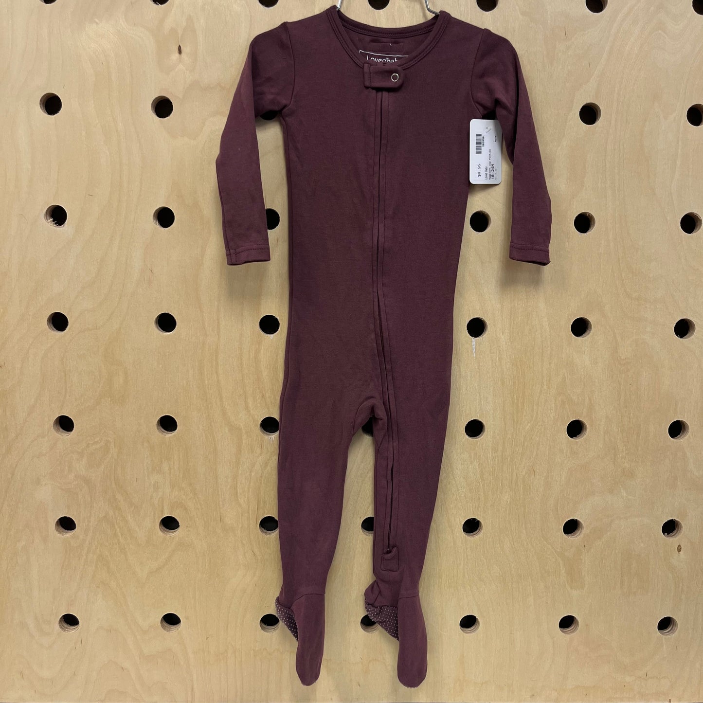 Eggplant Zip Footies