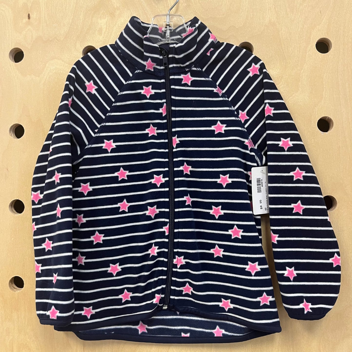 Blue & Pink Star Fleece Zip Up