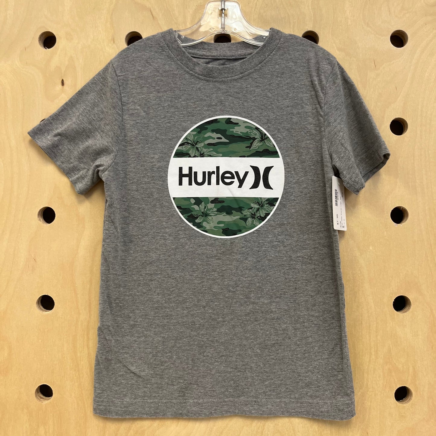 Grey Camo Floral Logo Tee