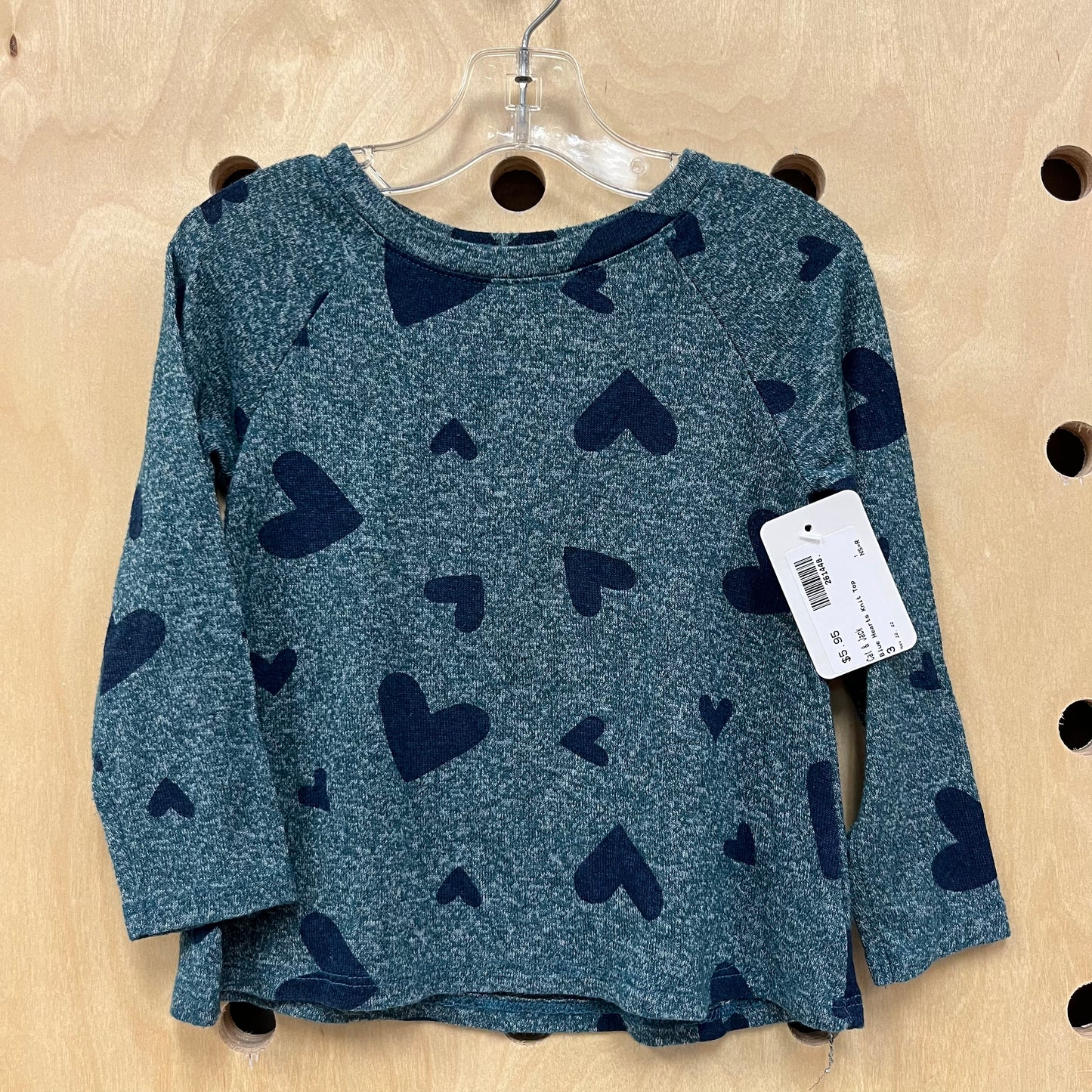 Blue Hearts Knit Top