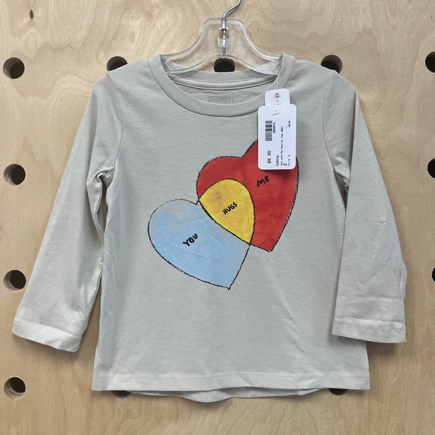 You and Me Hearts Top NEW!