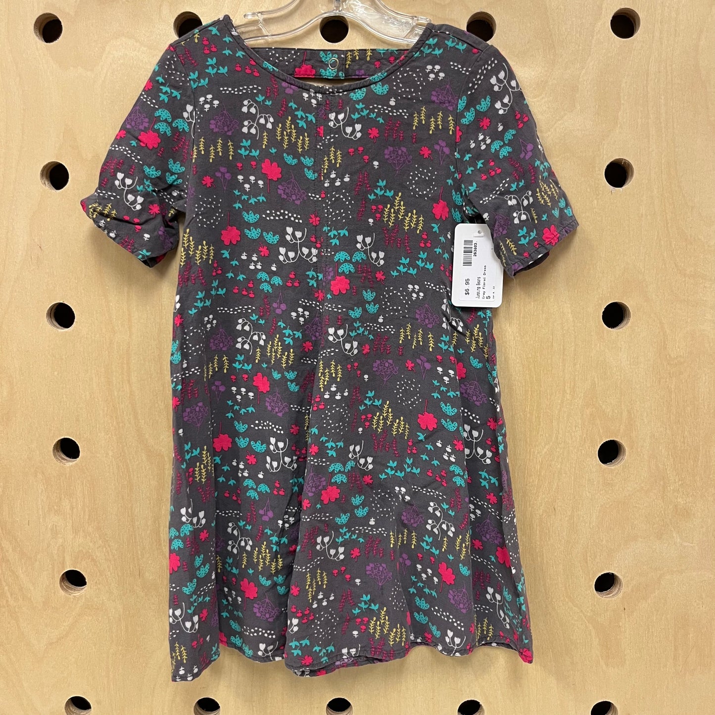 Grey Floral Dress
