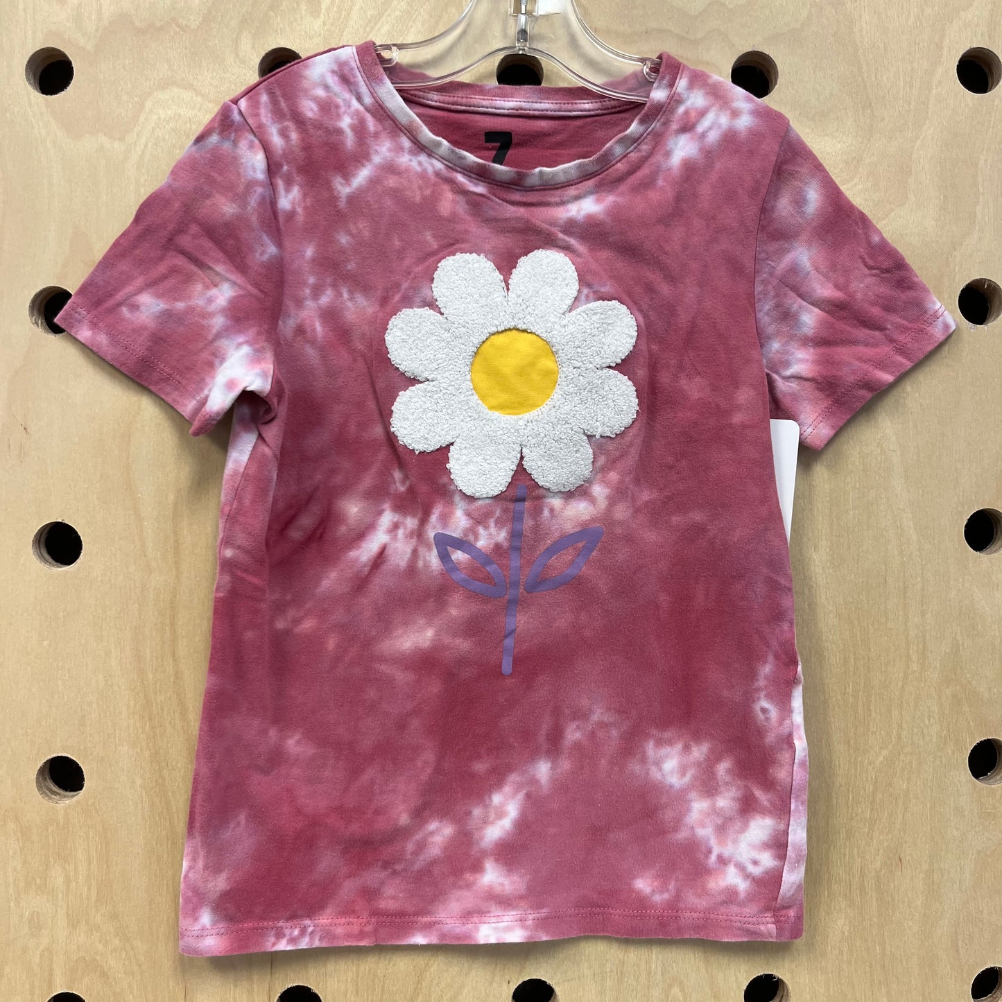 Pink Tie Dye Daisy Top