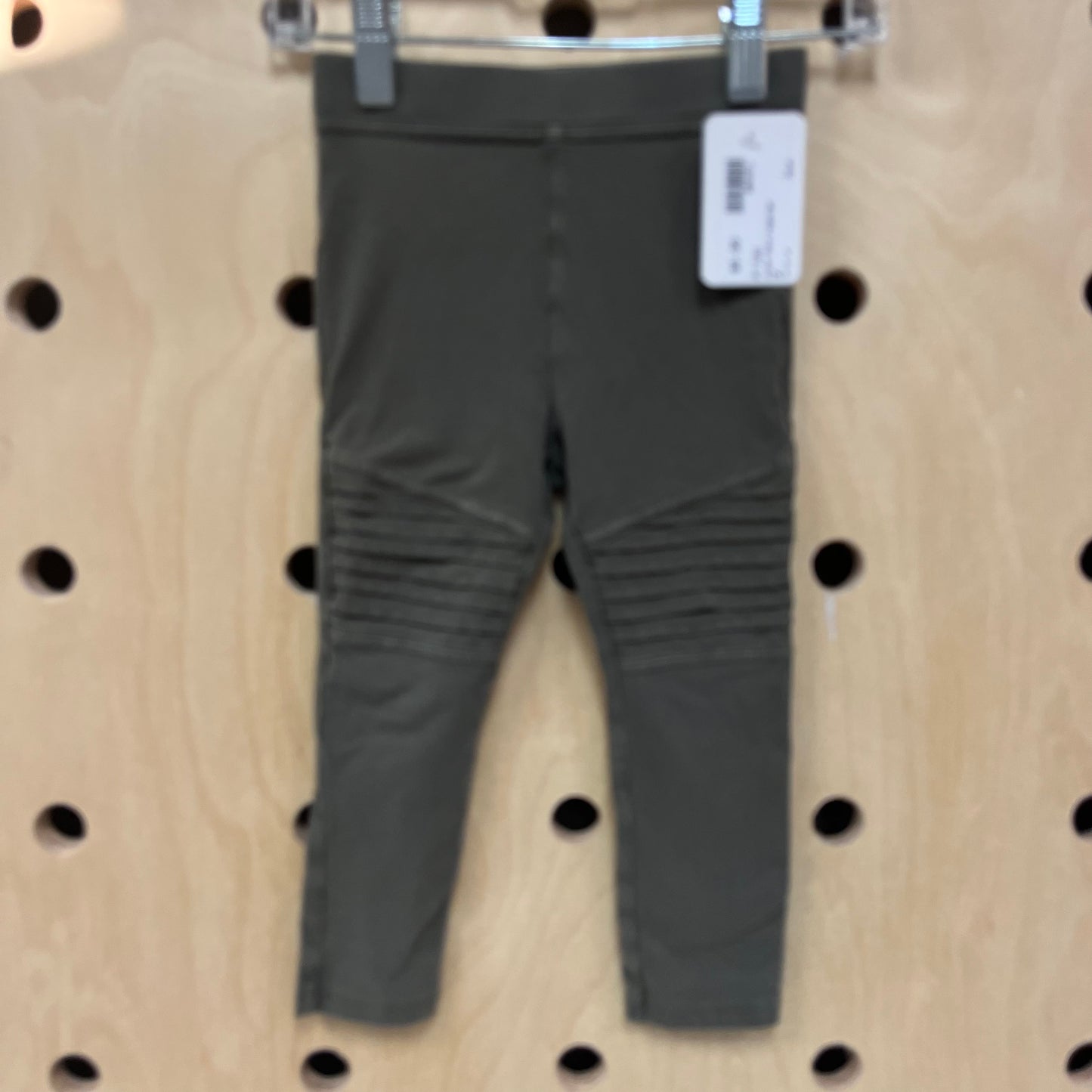 Green Moto Leggings