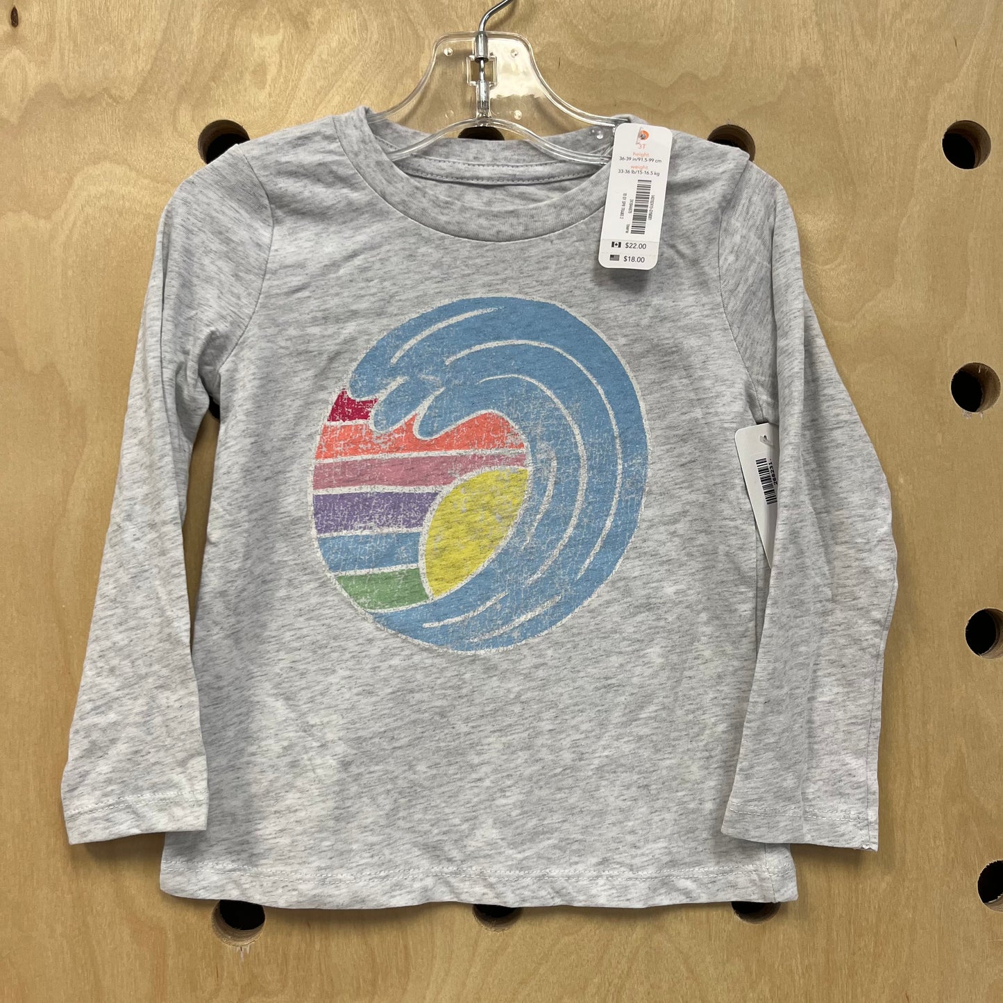Grey Wave Sun Long Sleeve NEW!