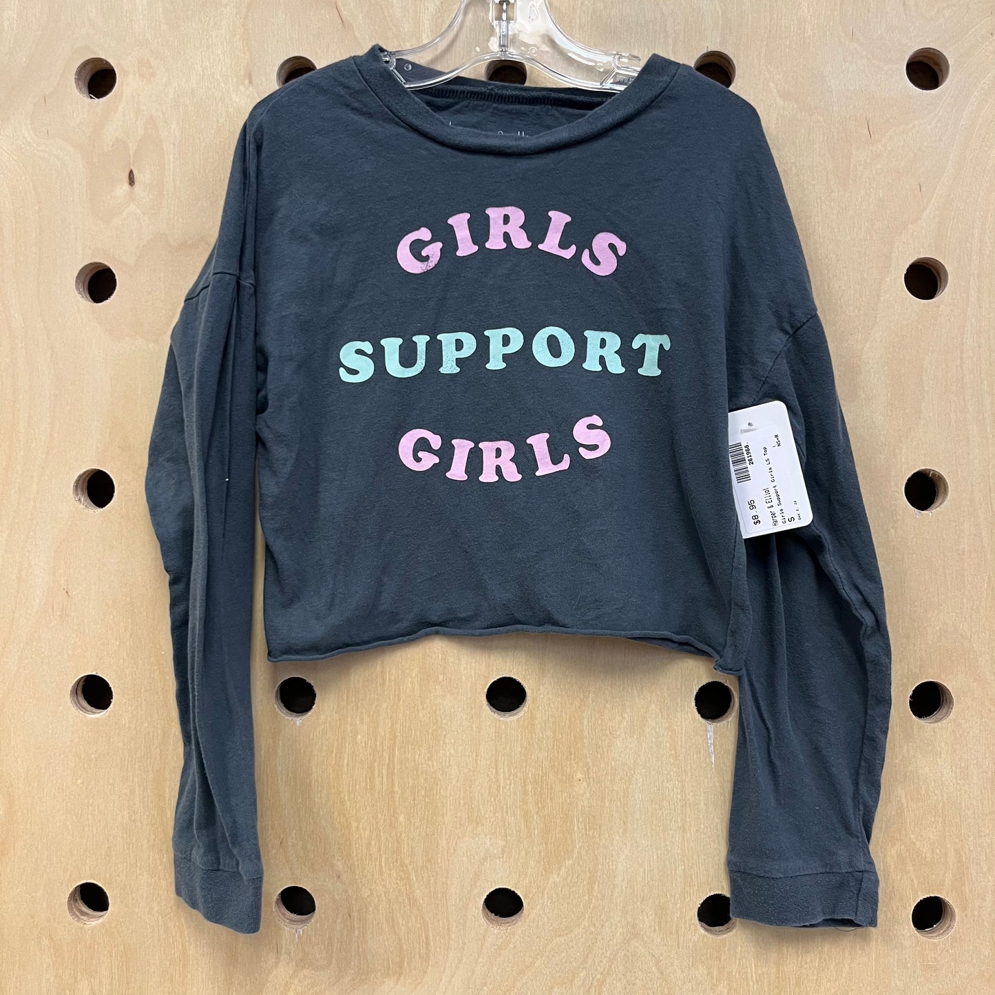 Girls Support Girls LS Crop Top