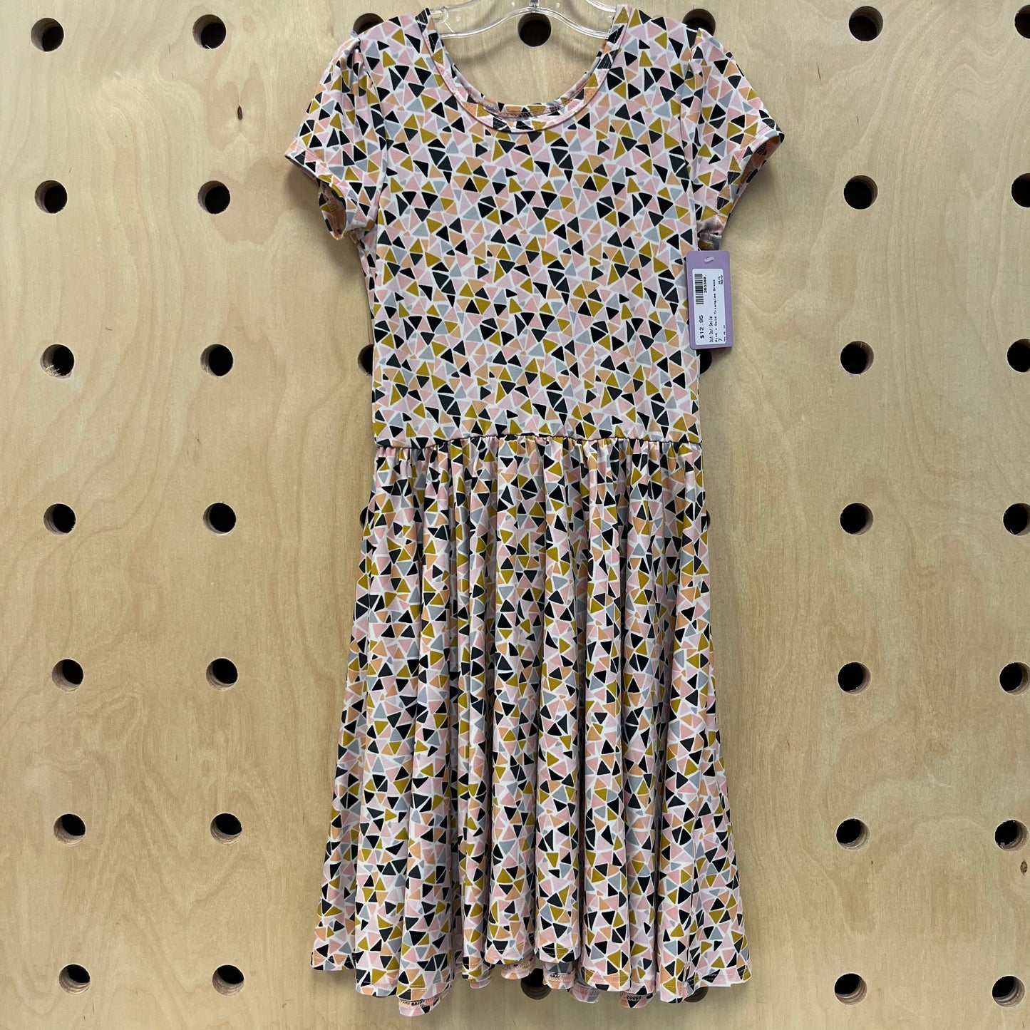 Pink + Gold Triangles Dress
