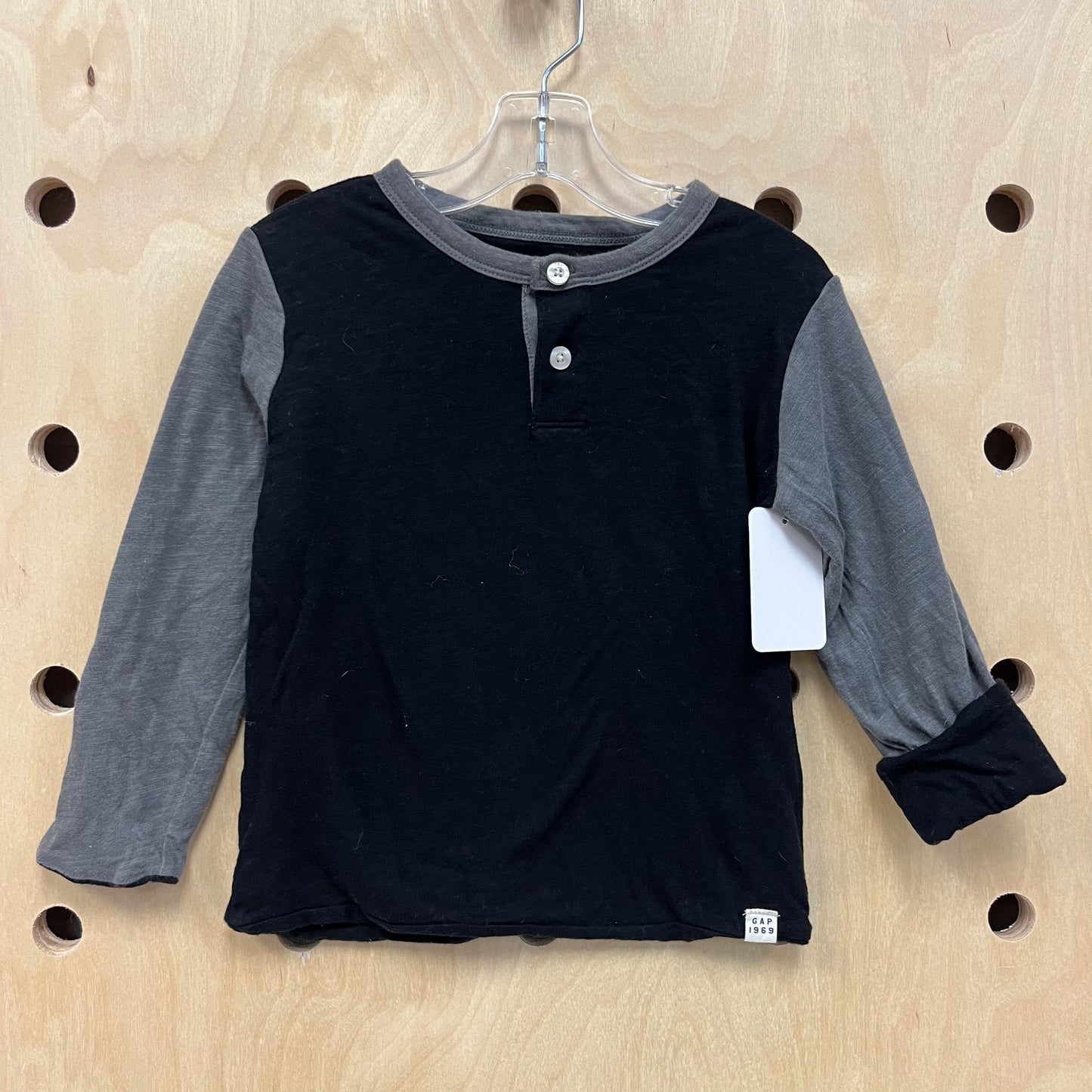 Black & Grey LS Henley