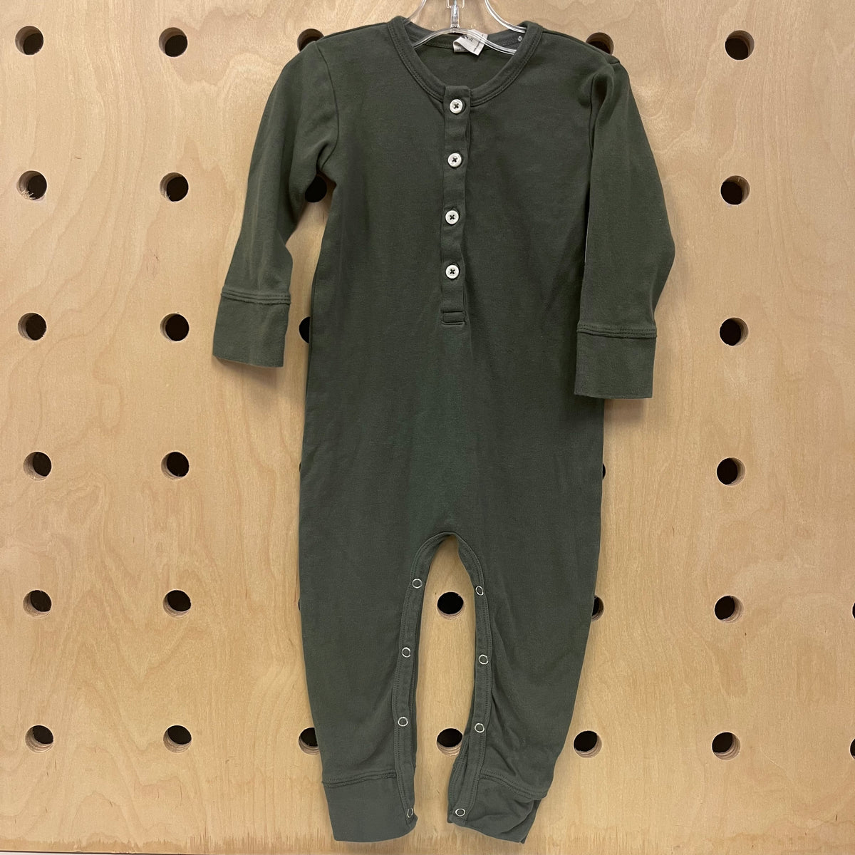 Green Organic Henley Ropmer