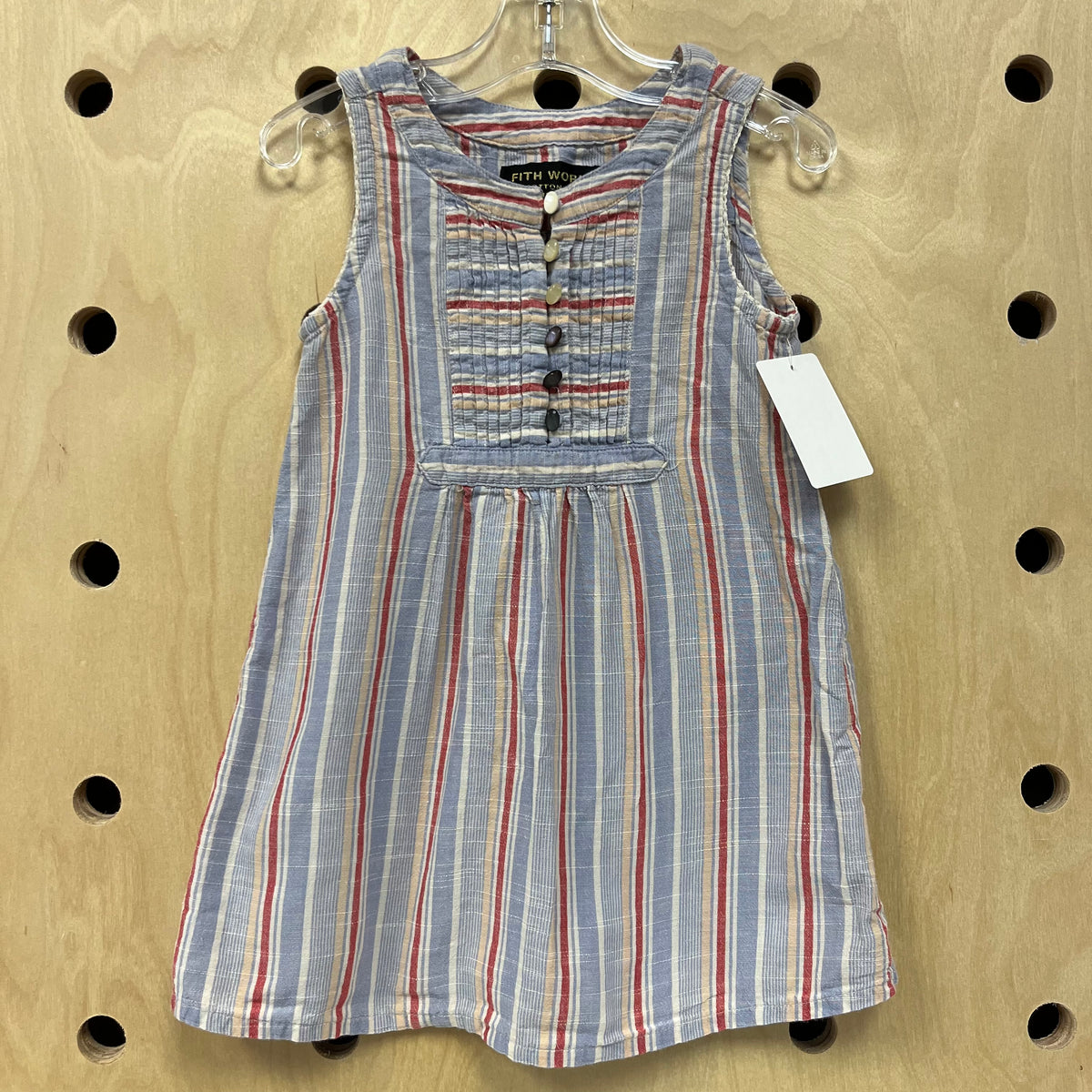 Blue Striped Cotton Dress