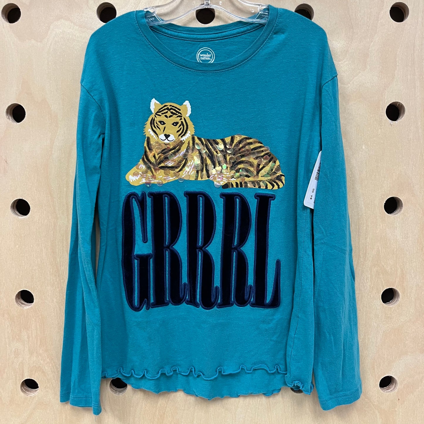 Teal Grrrl Tiger LS Tee