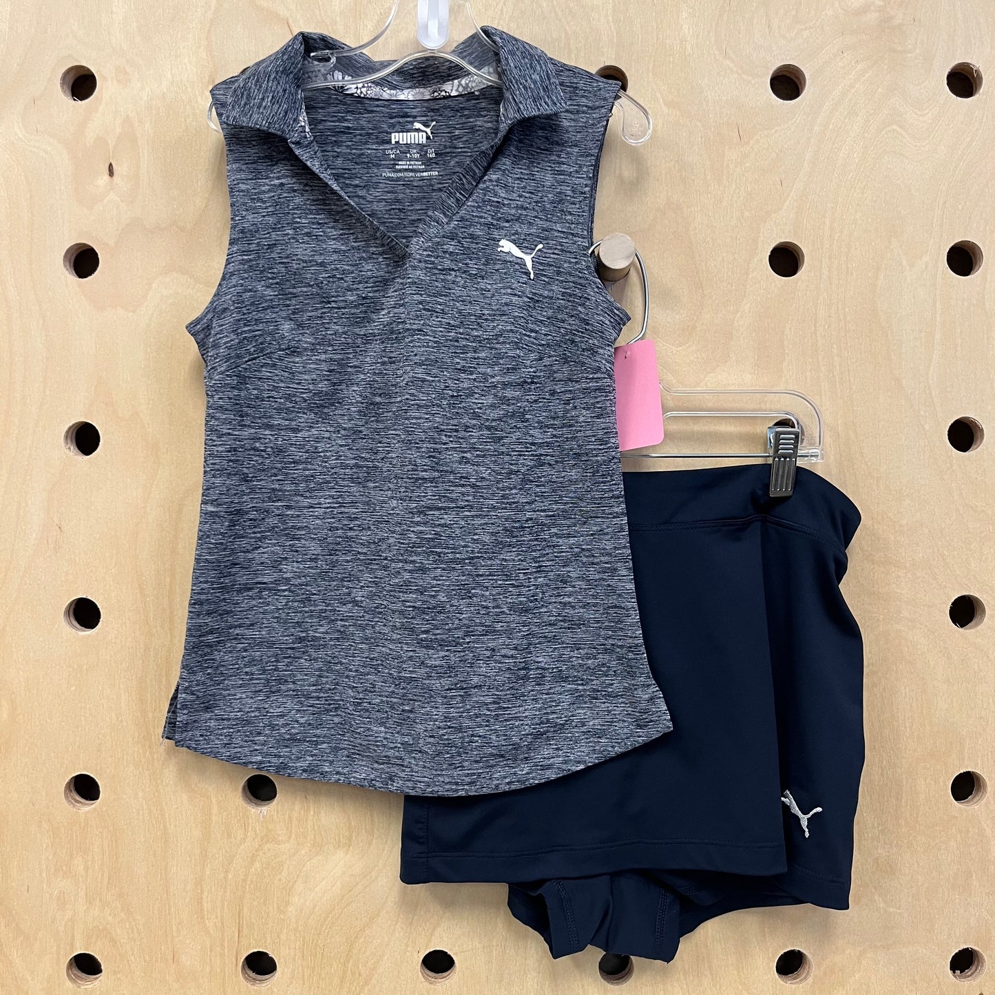 Grey Athletic Tank + Skorts