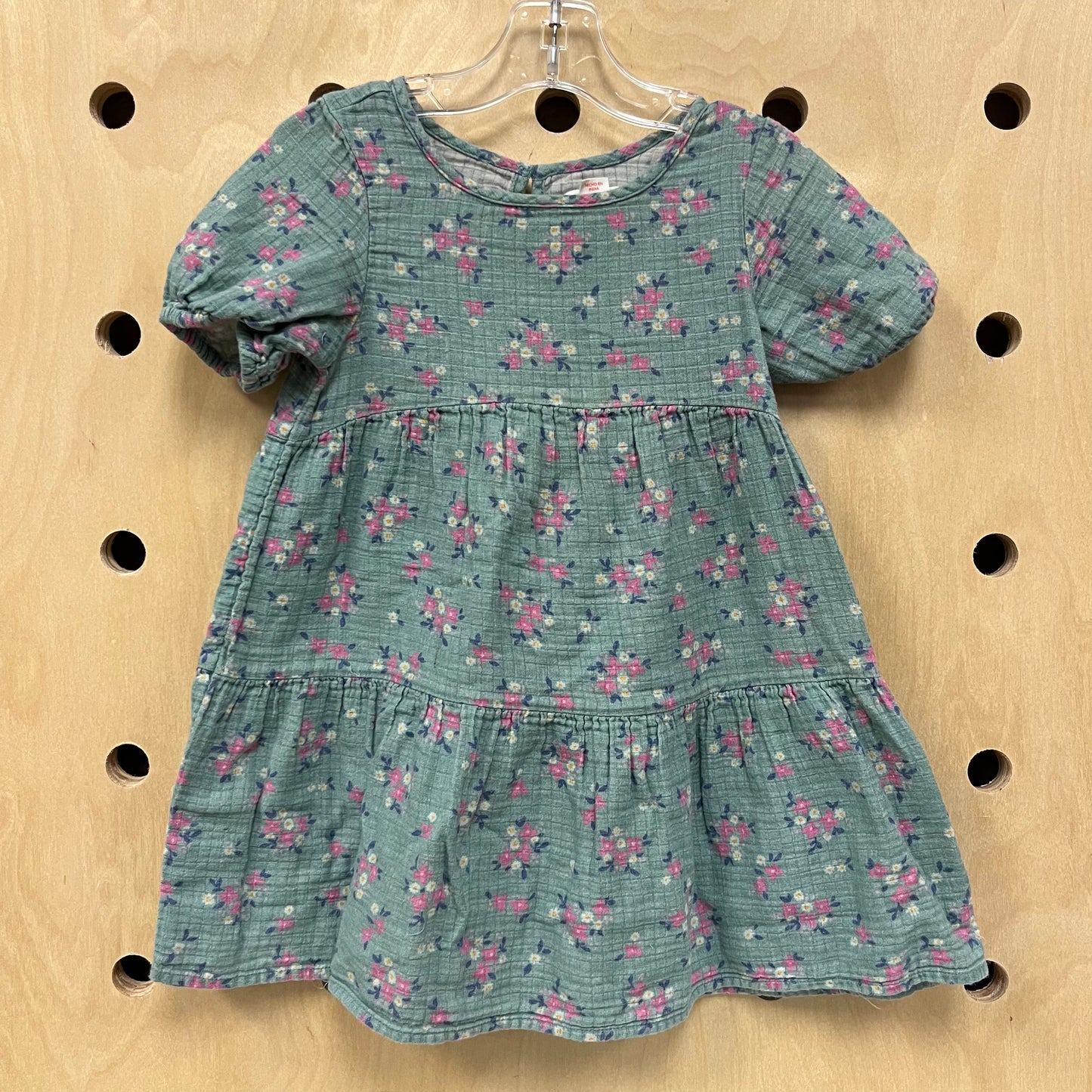 Sage Floral Gauze Dress