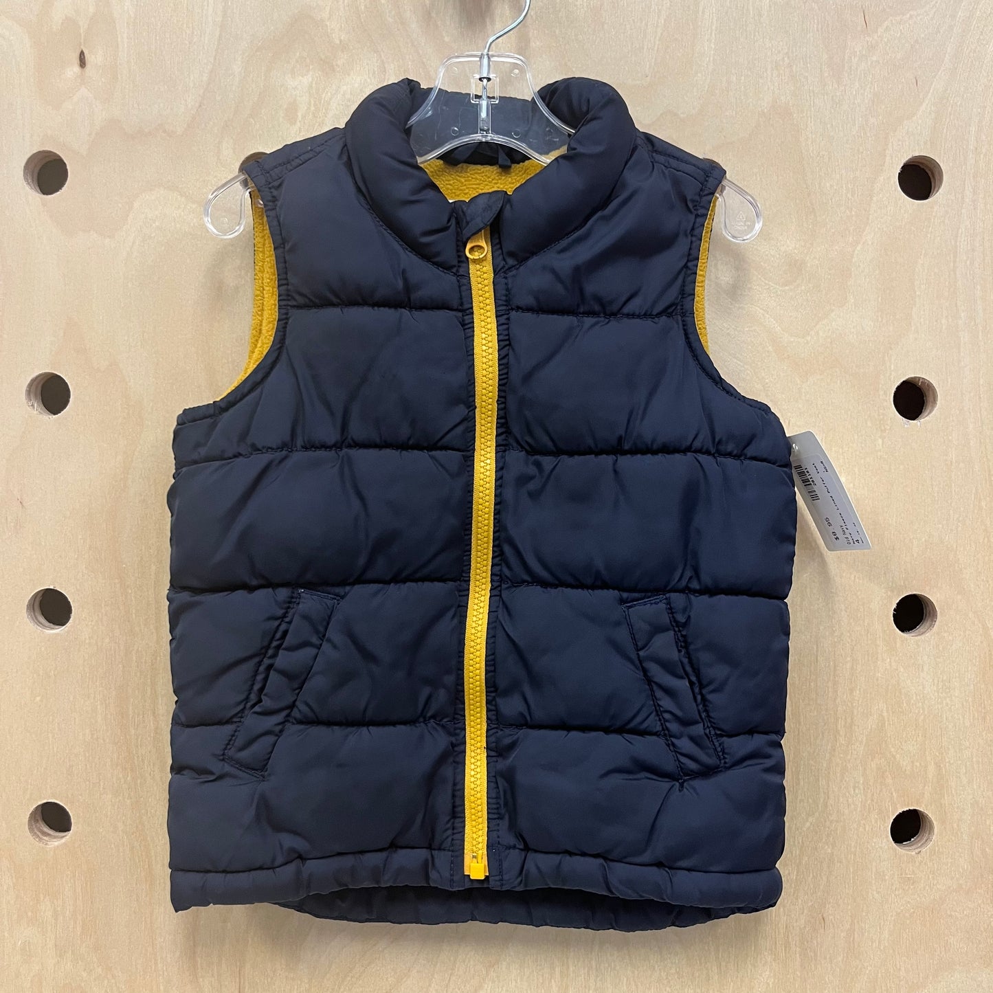 Navy Fleece Lined Puffer Vest