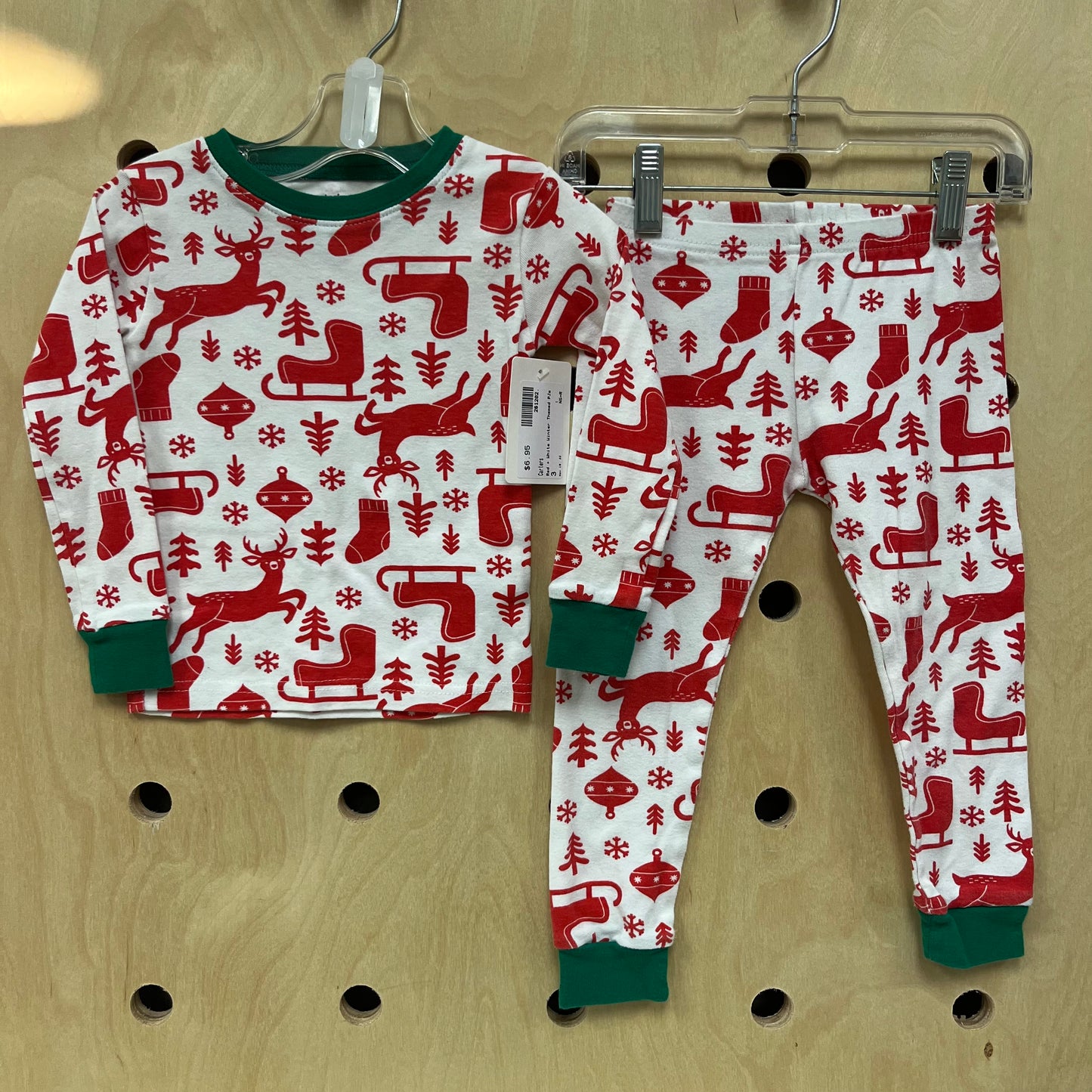 Red + White Winter Themed PJs