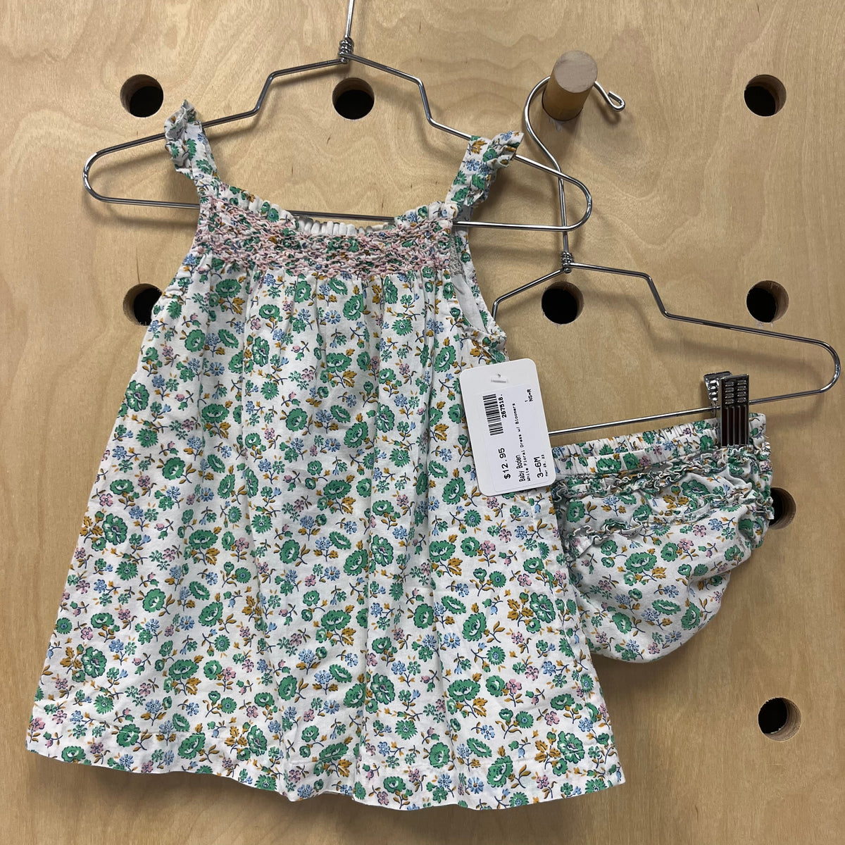 White Floral Dress w/ Bloomers