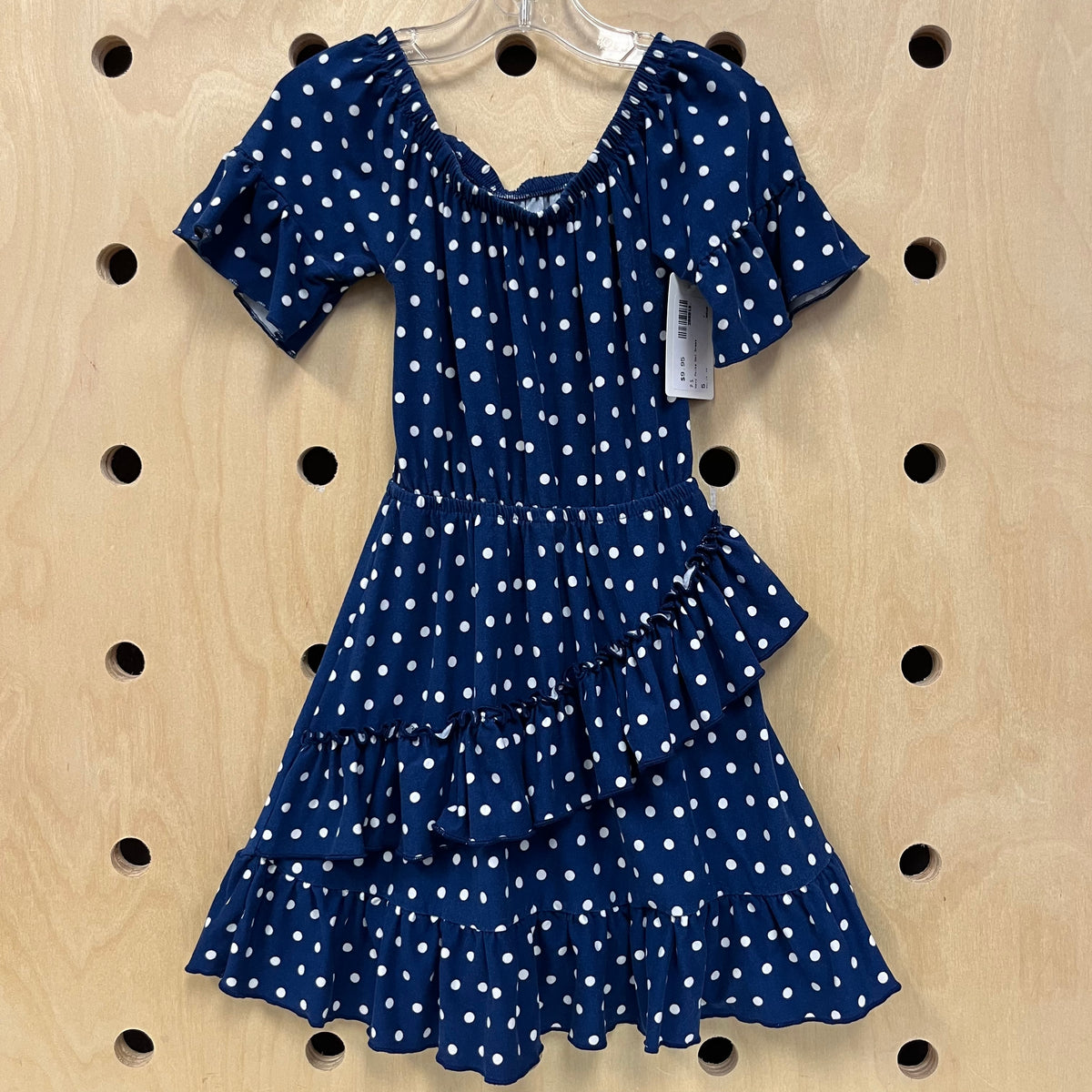 Navy Polka Dot Dress