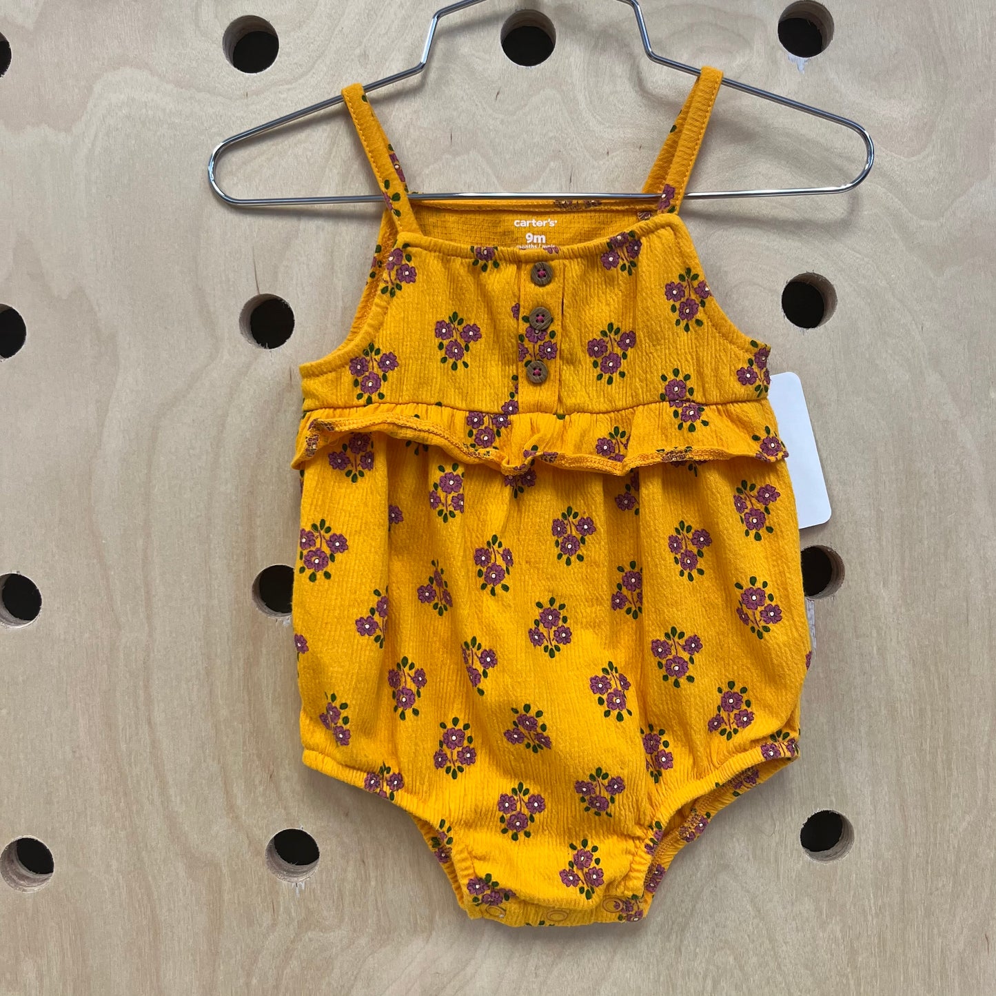 Golden Floral Bubble Romper