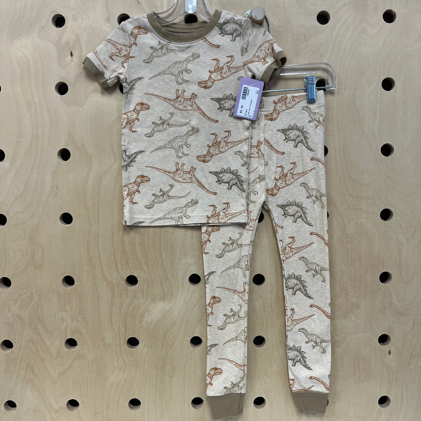 Cream Dino Pajamas