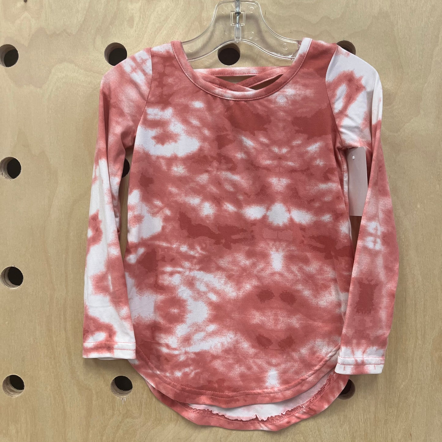 Pink Tie Dye Cross Back Top
