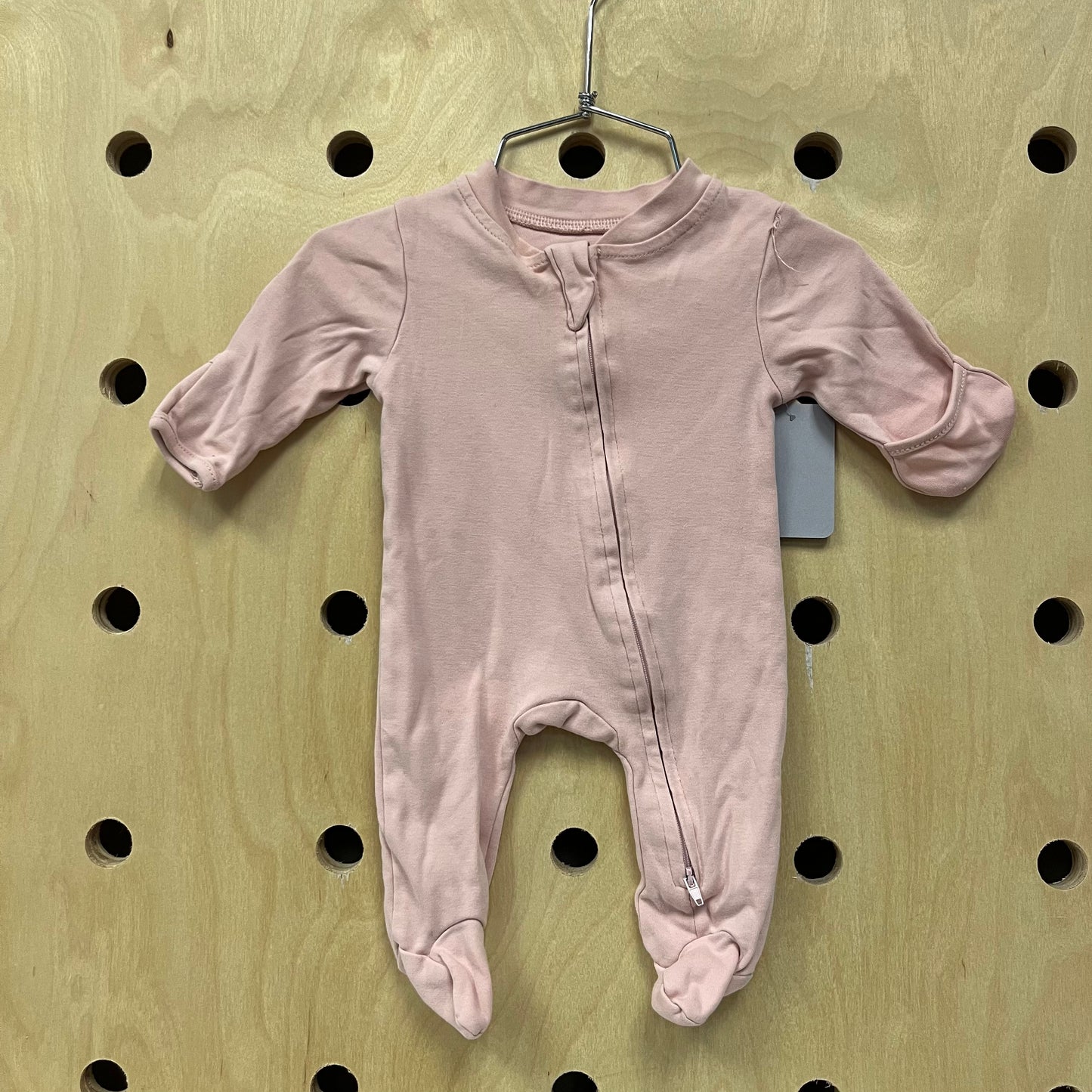 Light Pink Organic Zippered Footies