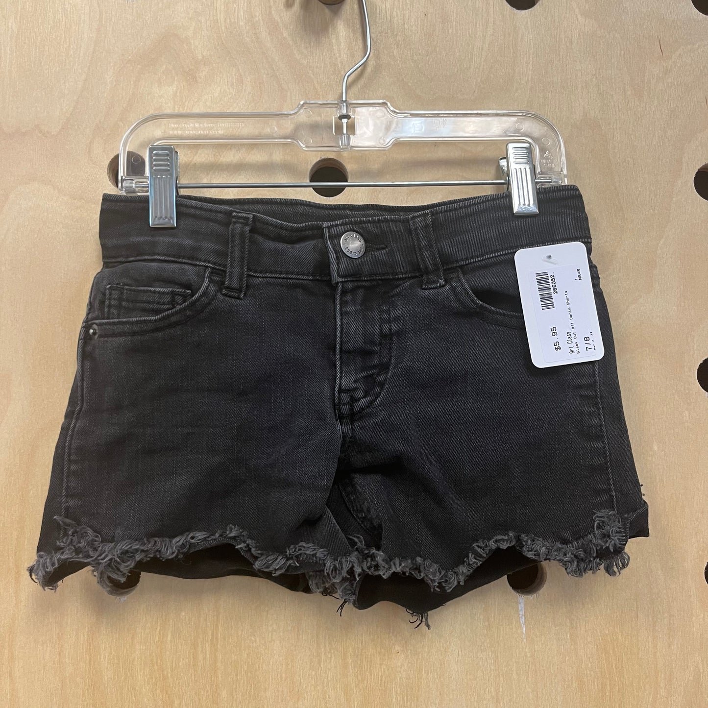 Black Cut Off Denim Shorts