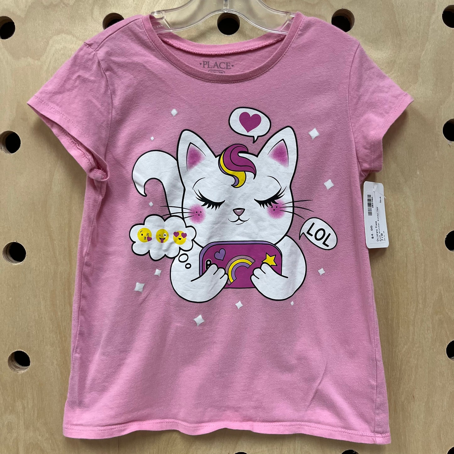 Pink Glitter Kitty Tee