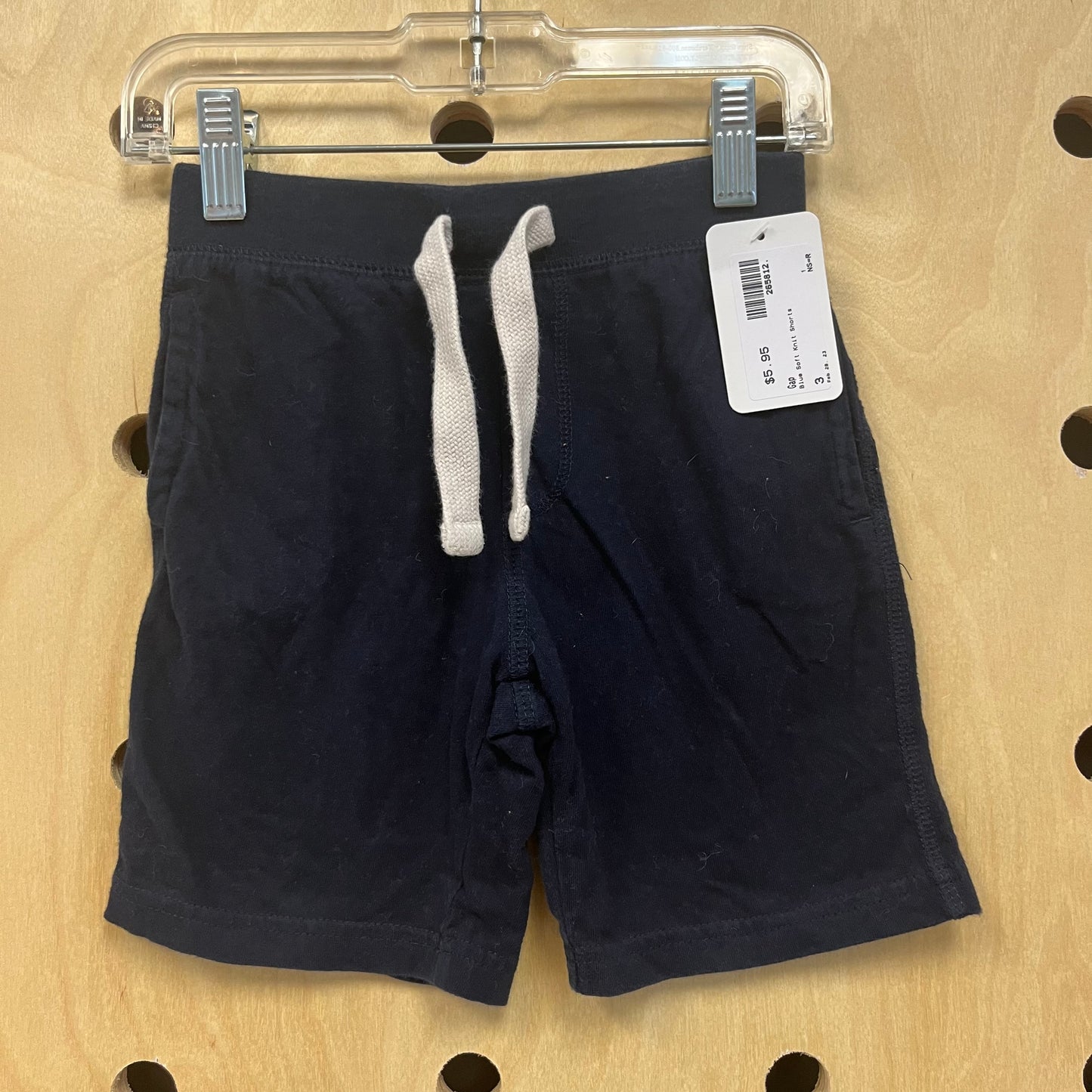 Blue Soft Knit Shorts