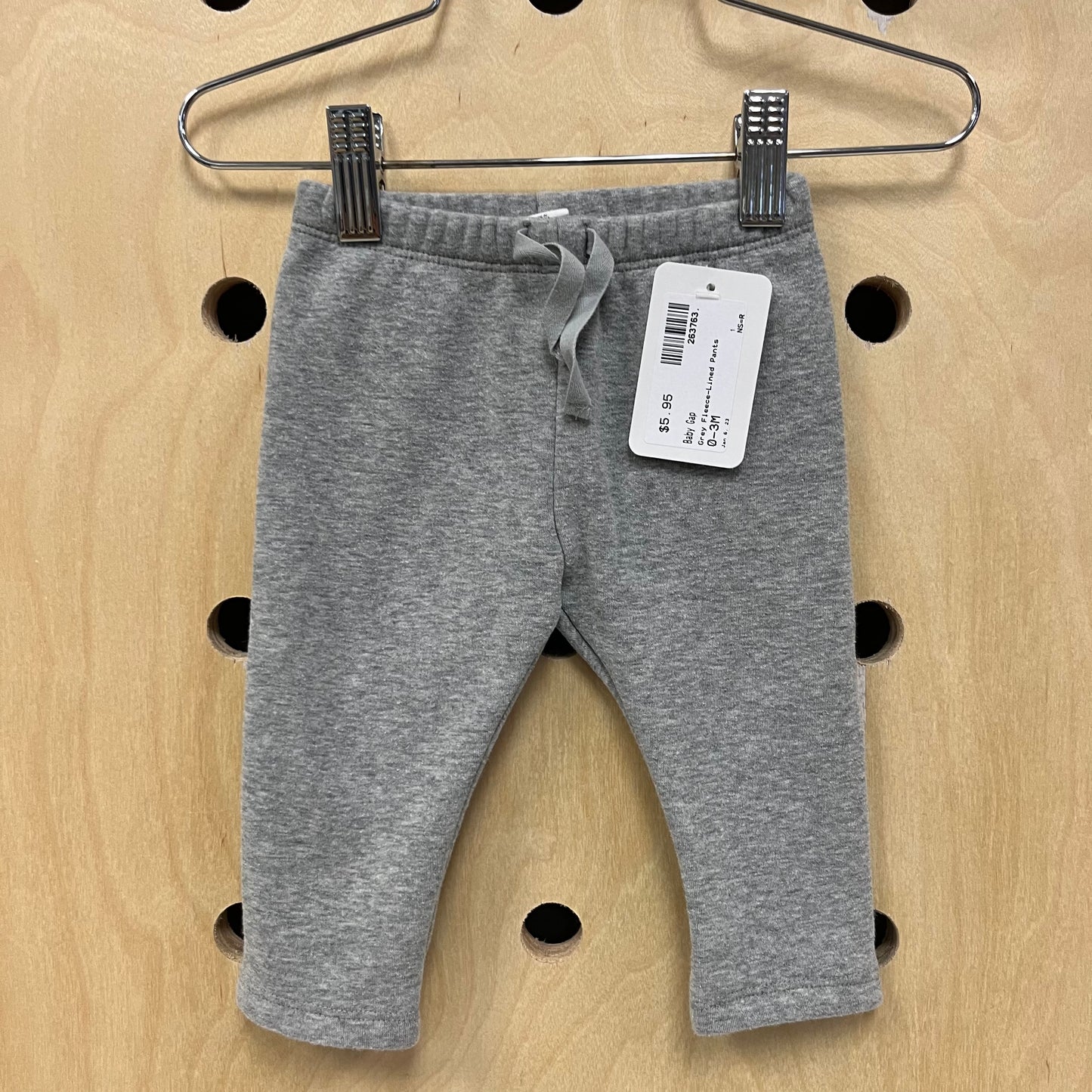 Grey Fleece-Lined Pants