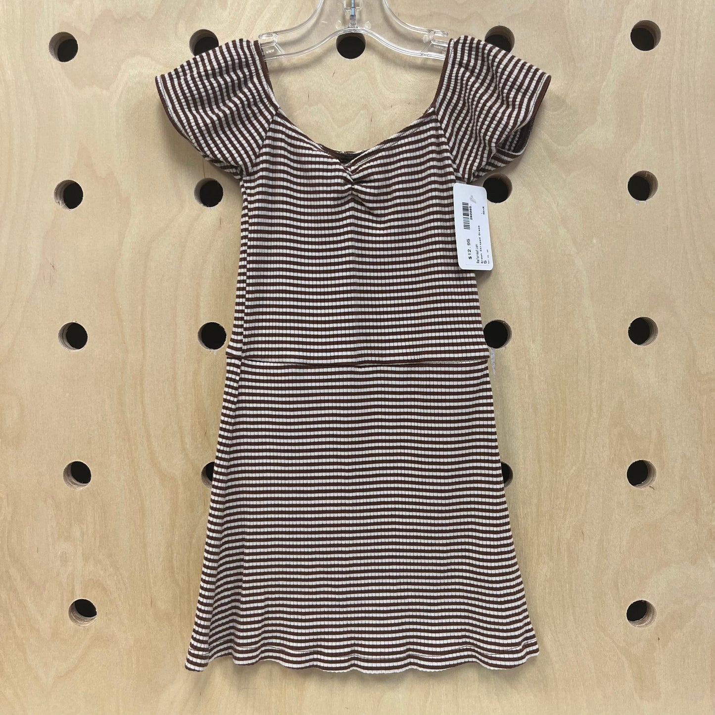Brown Striped Dress