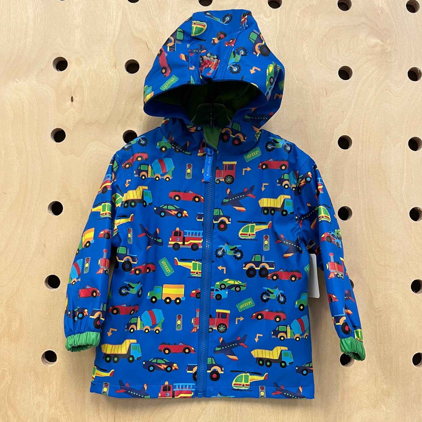 Blue Transportation Rain Jacket