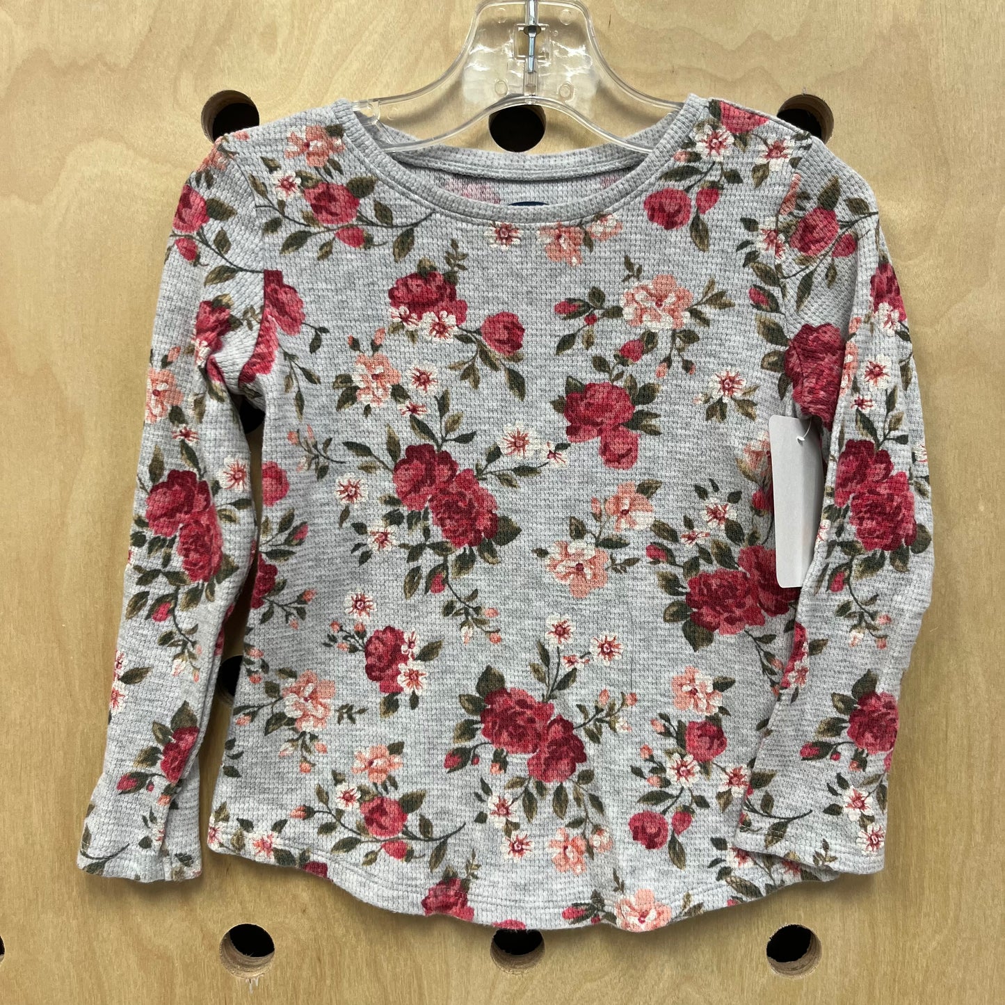Grey Floral LS Tee