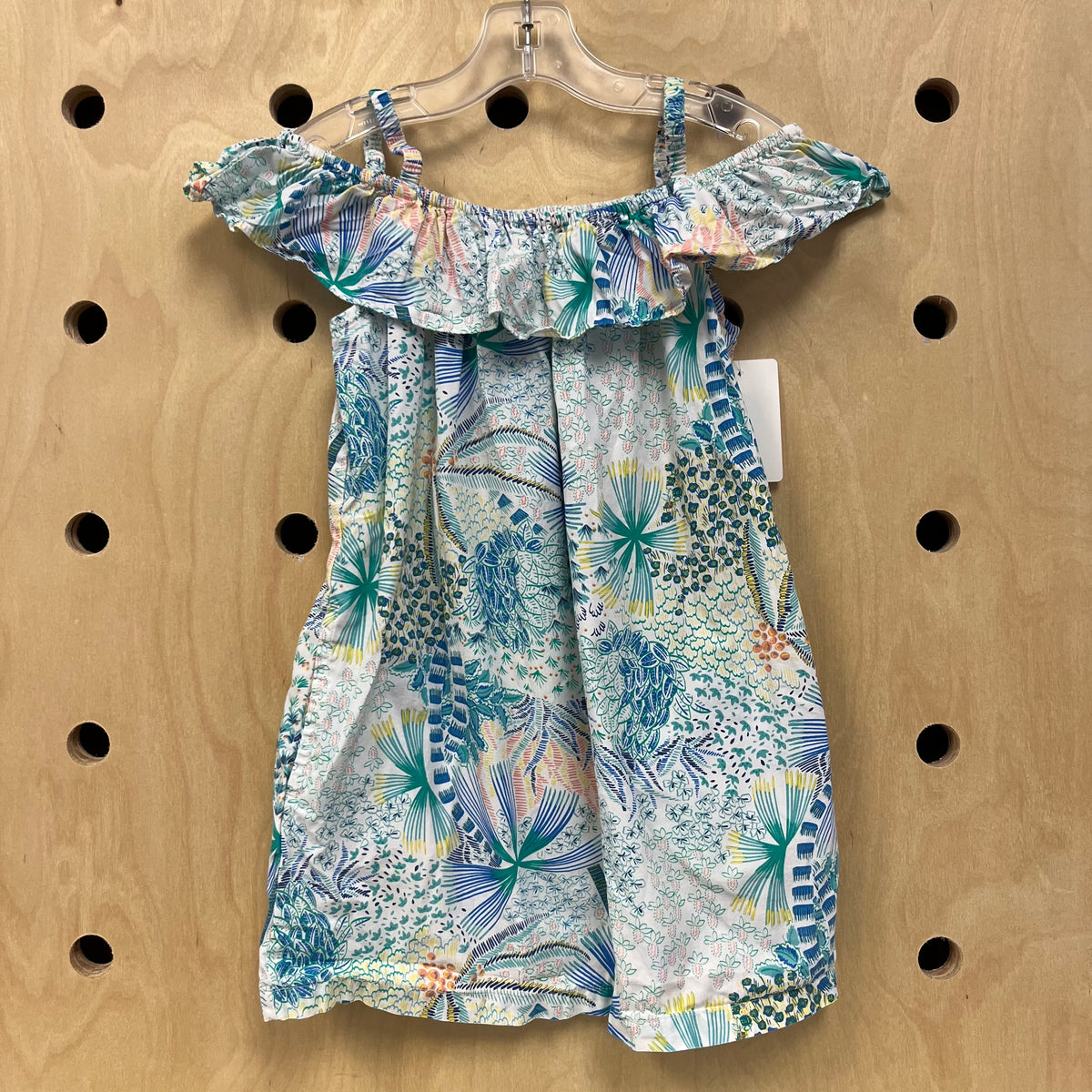 Colorful Teal Ruffle Dress