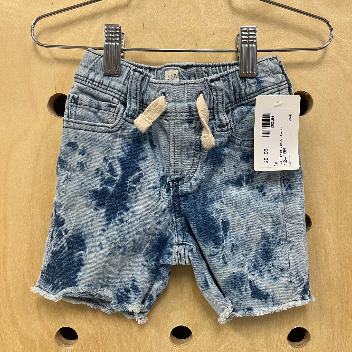 Two Toned Denim Shorts