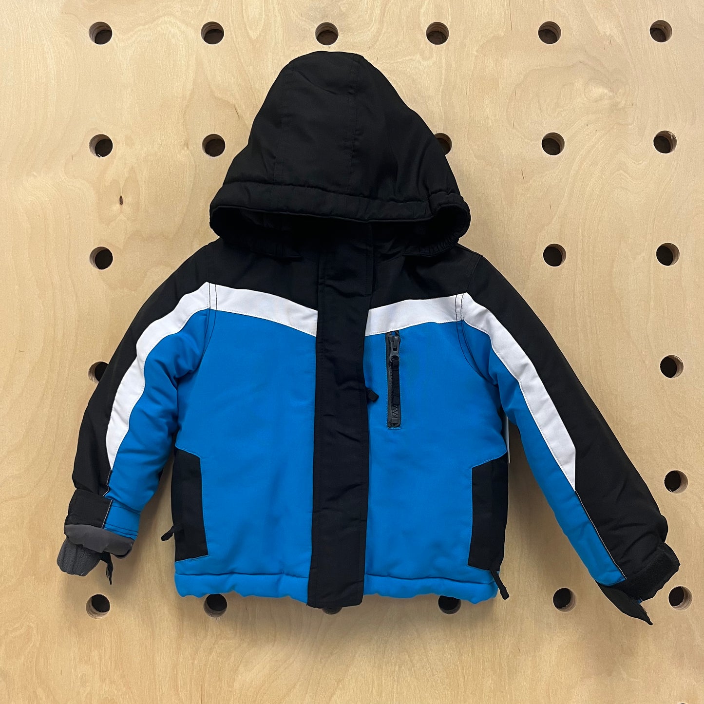 Blue Black Layered Snow Jacket