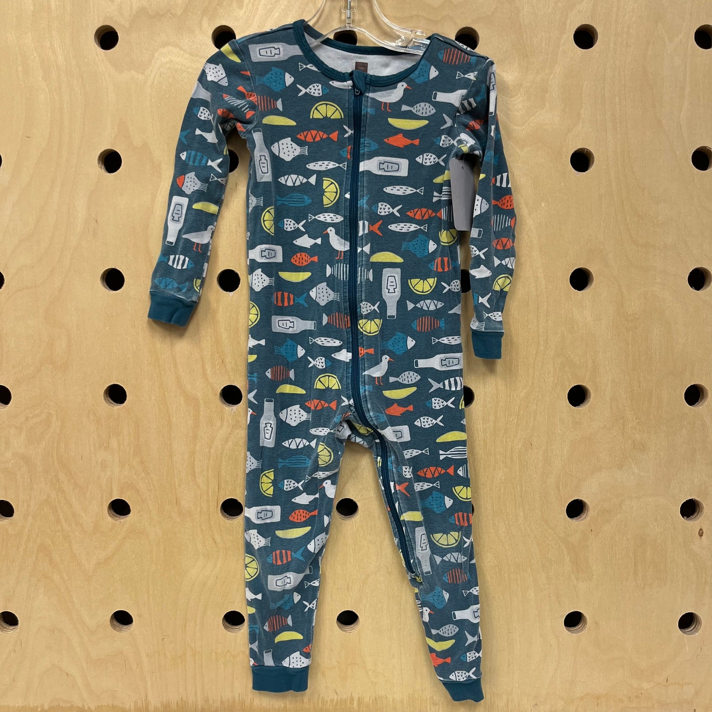 Blue Fish Zippered Pajamas