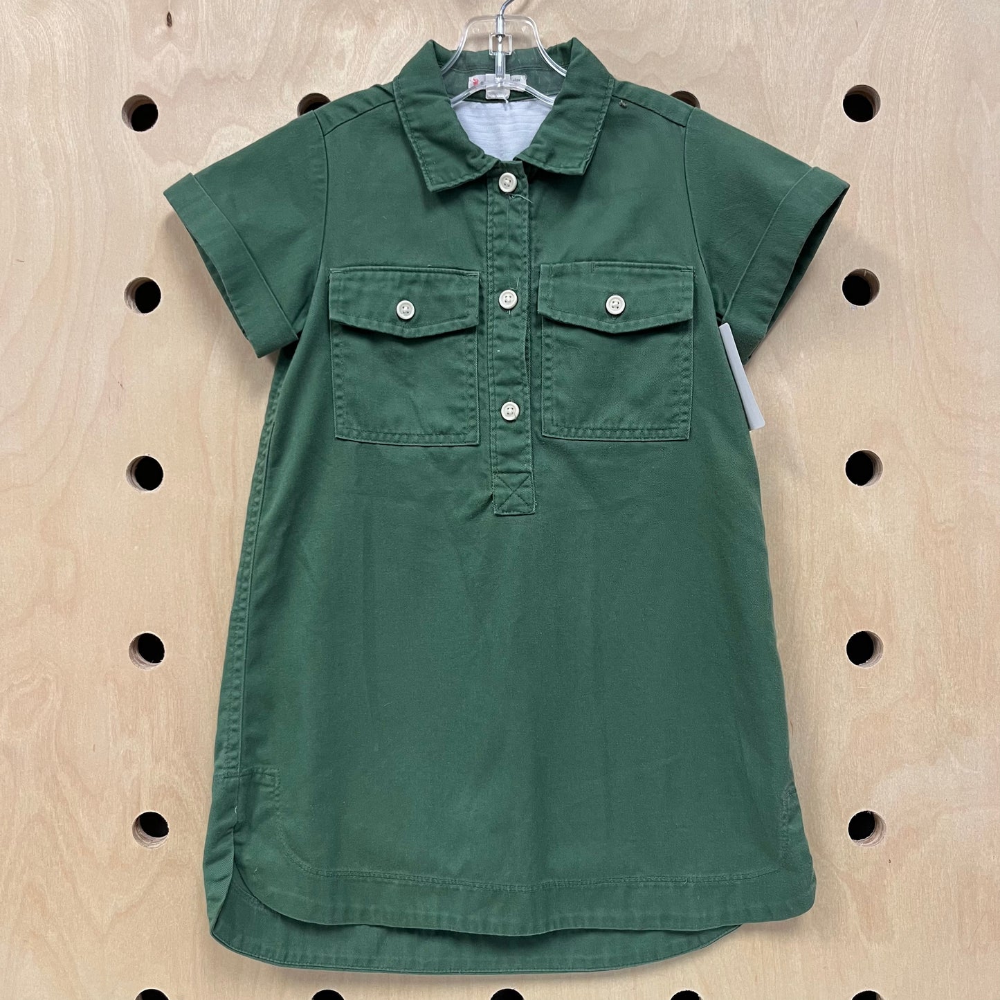 Army Green Button Up Dress